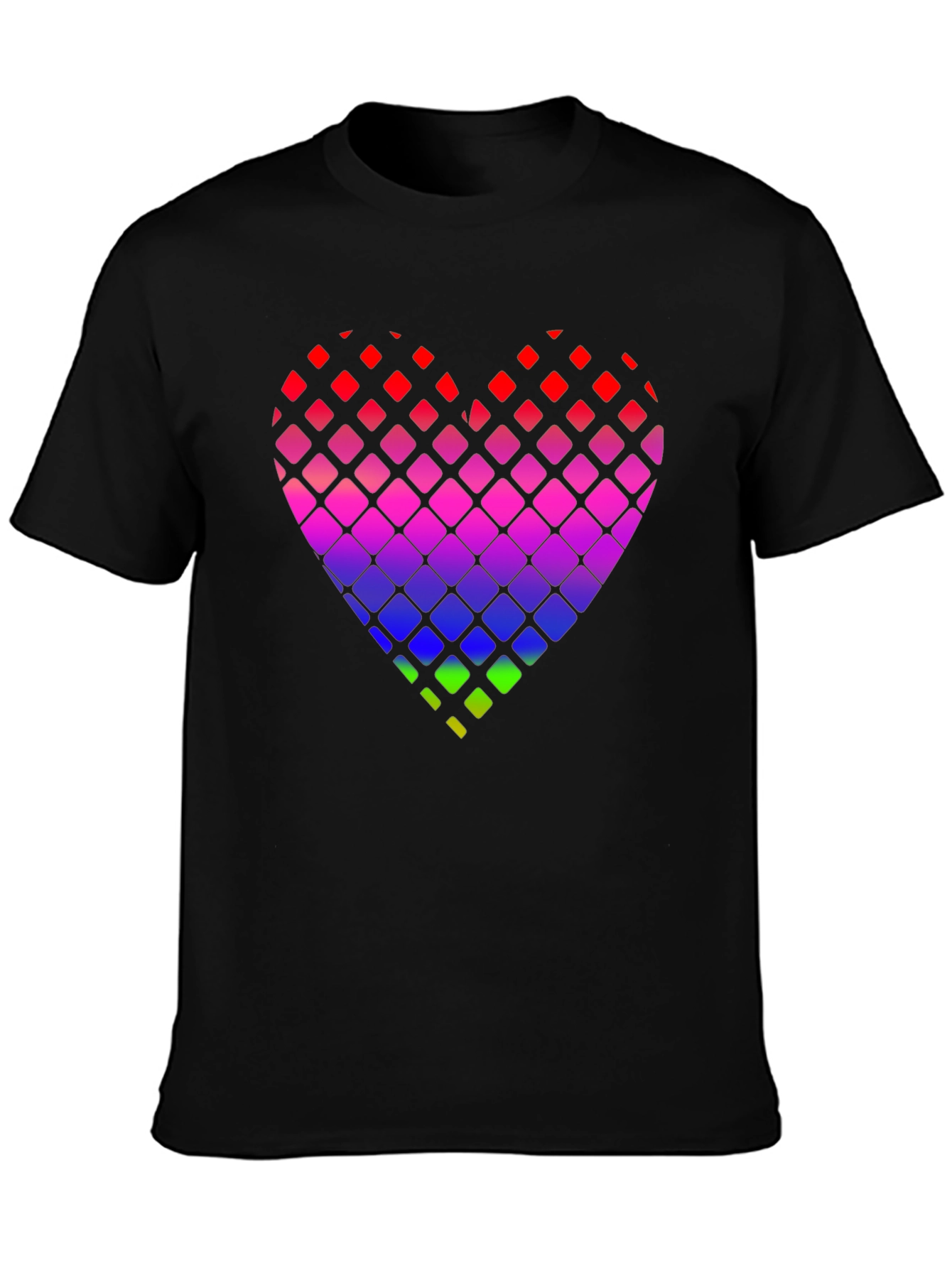 Rainbow Pixel Heart Graphic Tee