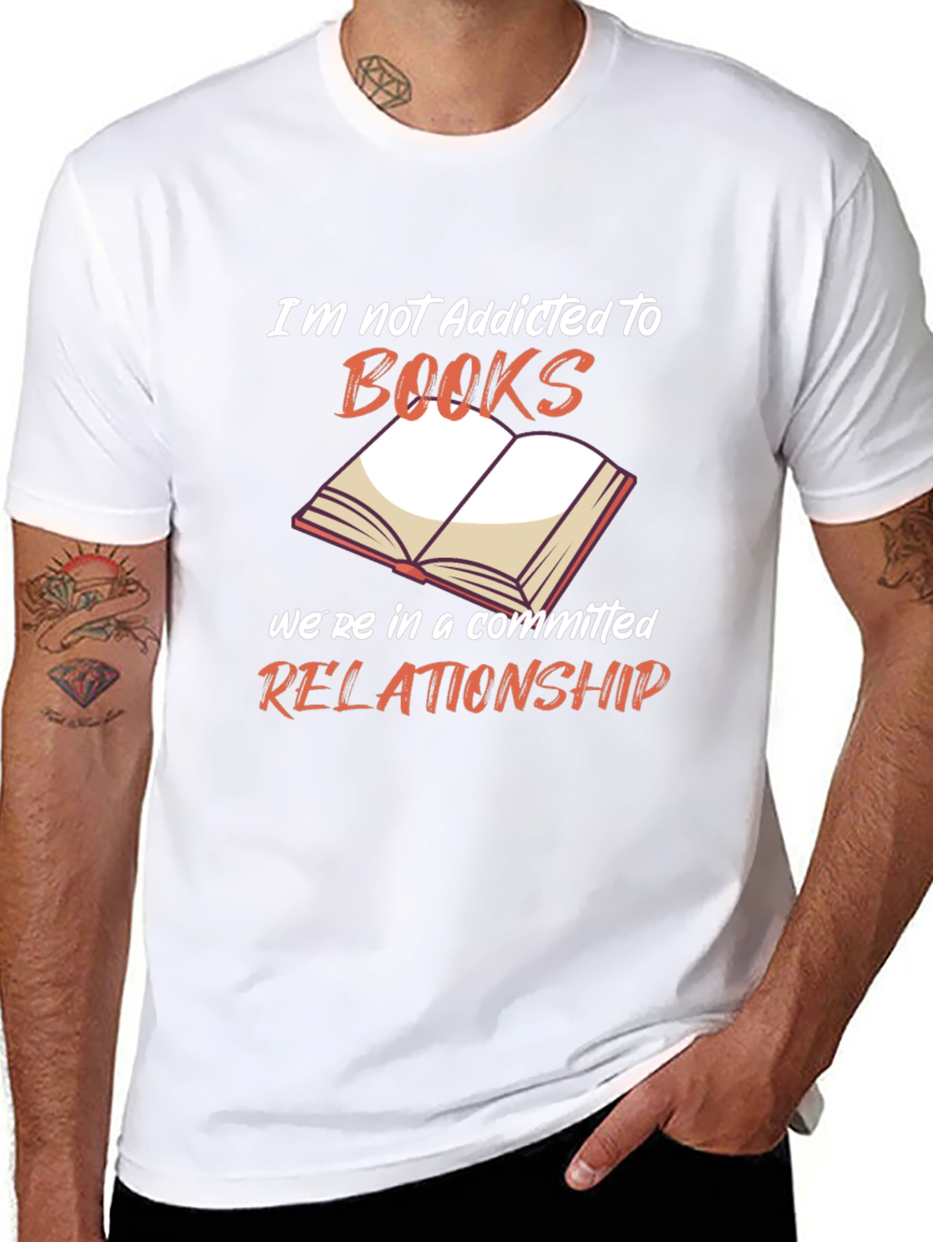 Book Lover T-Shirt - Addicted to Books Design