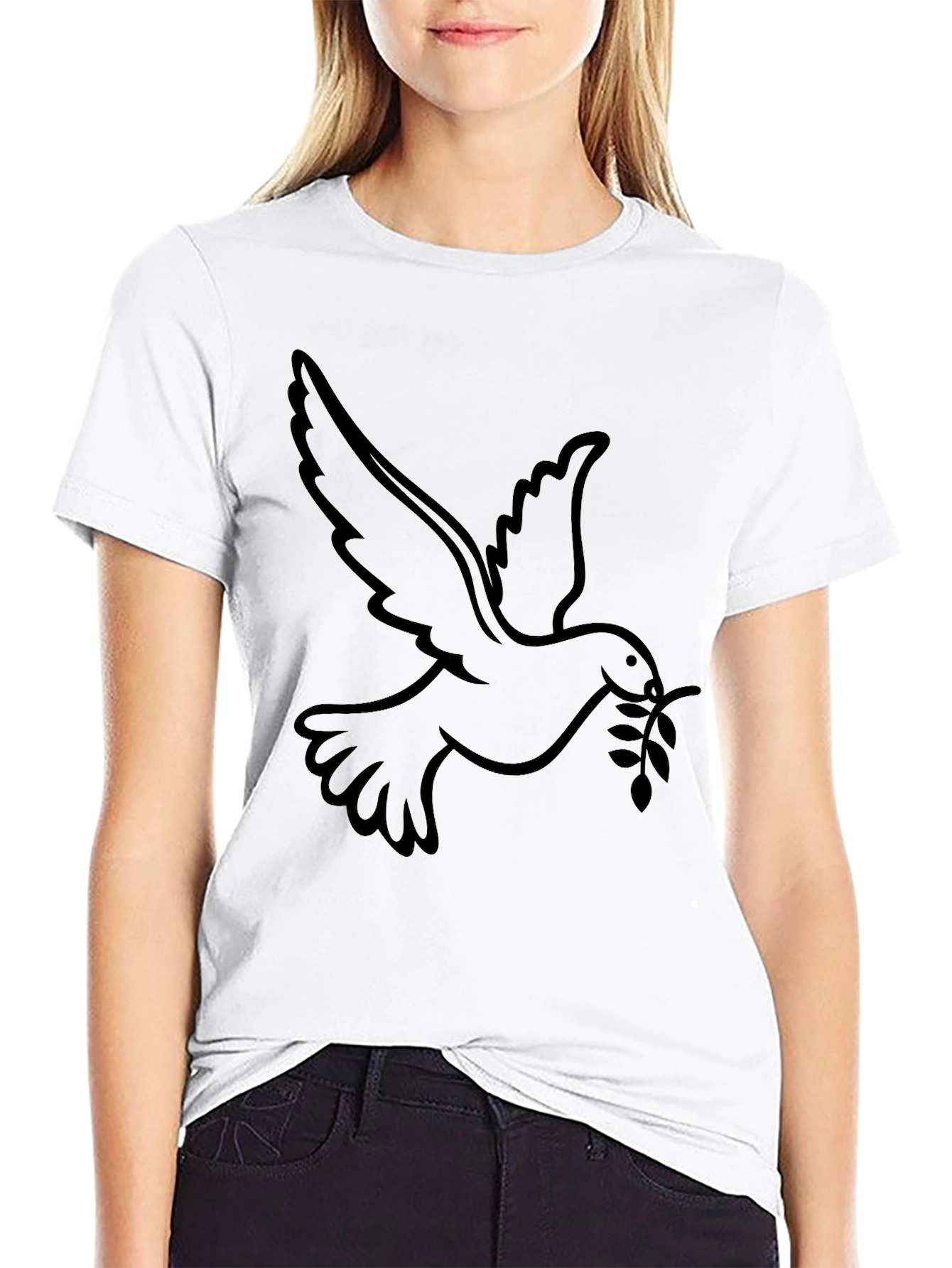 Peace Dove Graphic T-Shirt - Classic Black Tee