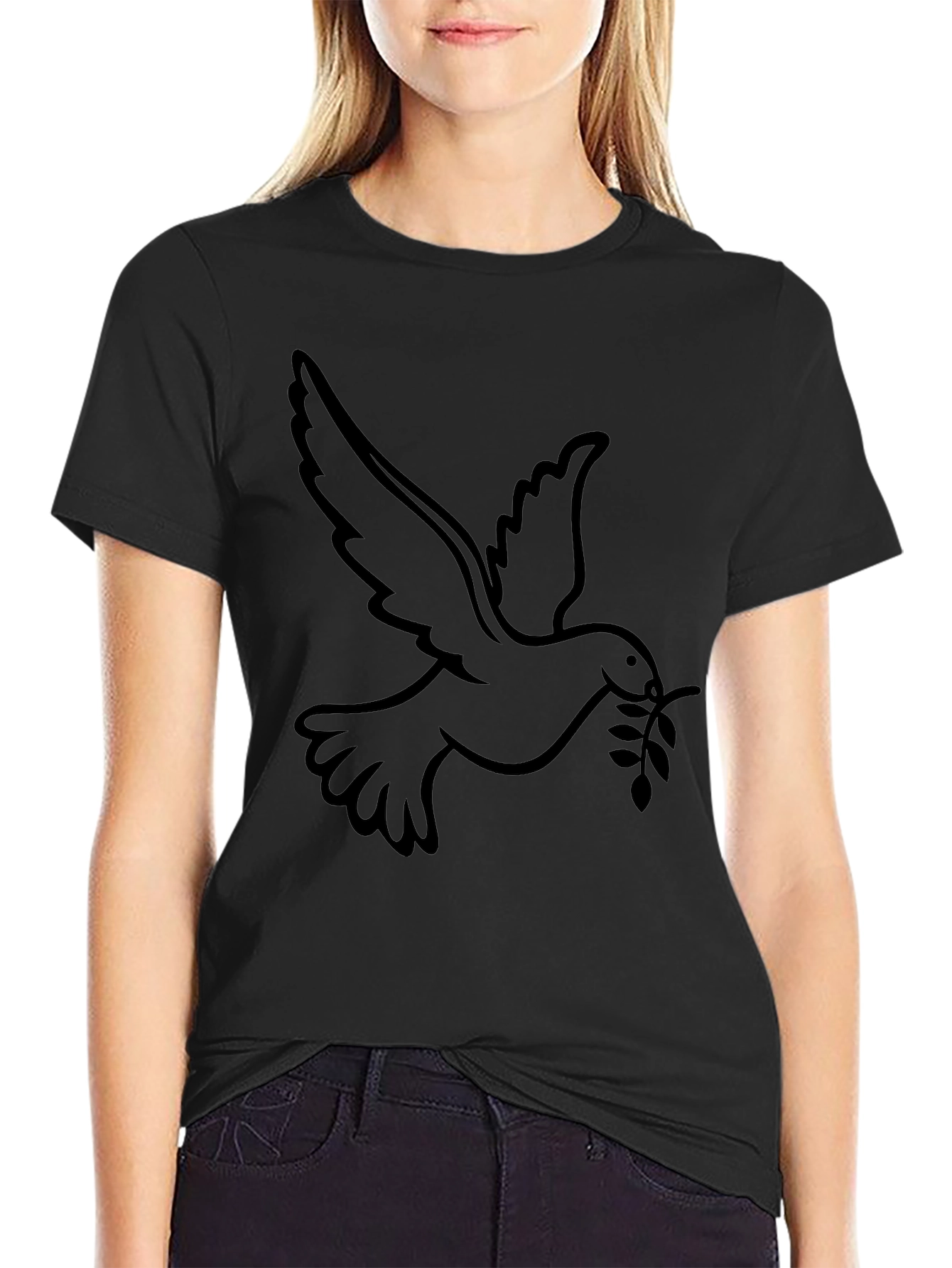 Peace Dove Graphic T-Shirt - Classic Black Tee