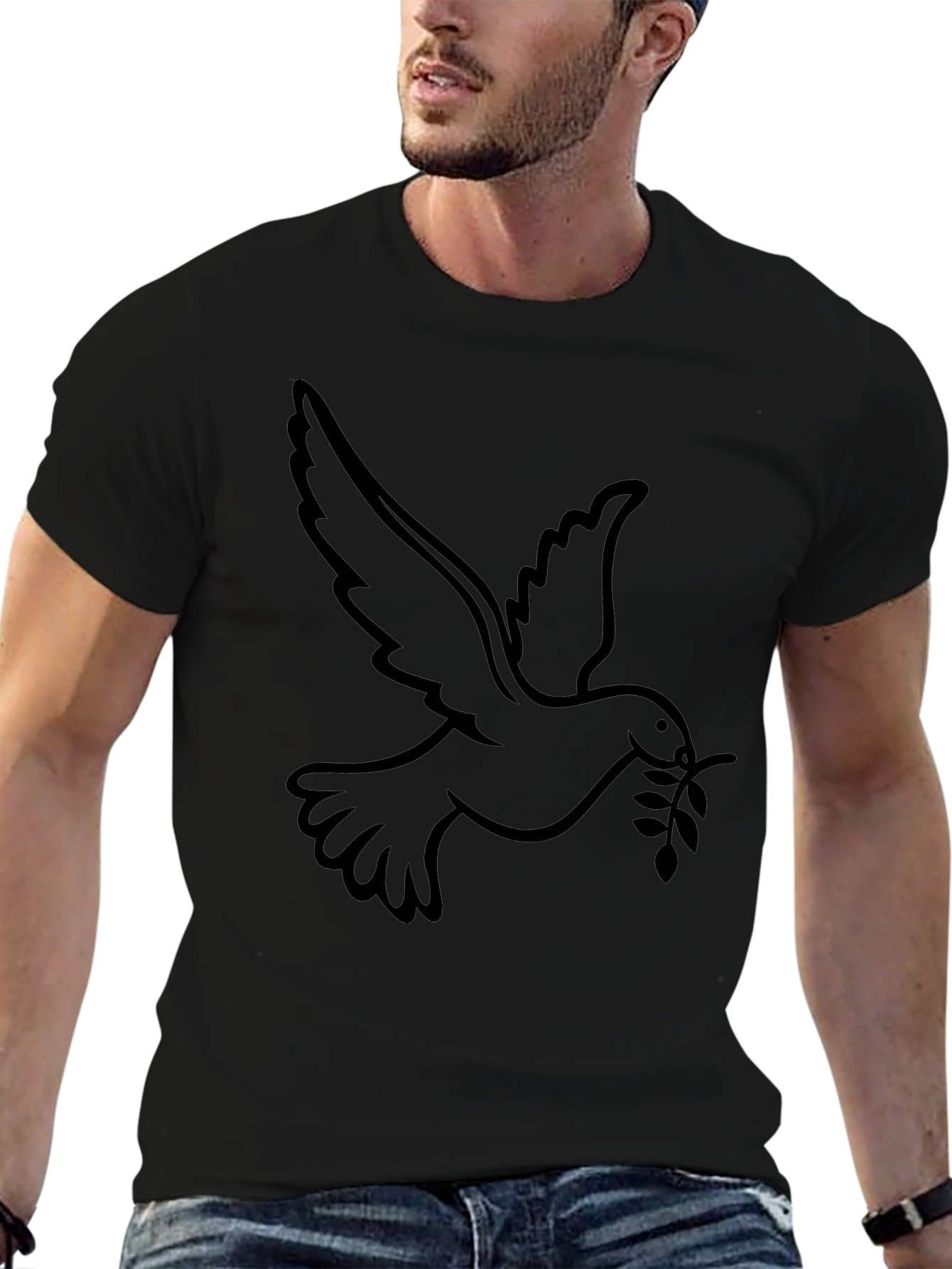 Peace Dove Graphic T-Shirt - Classic Black Tee