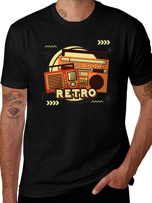 Retro Radio Graphic Tee - Vintage Style T-Shirt