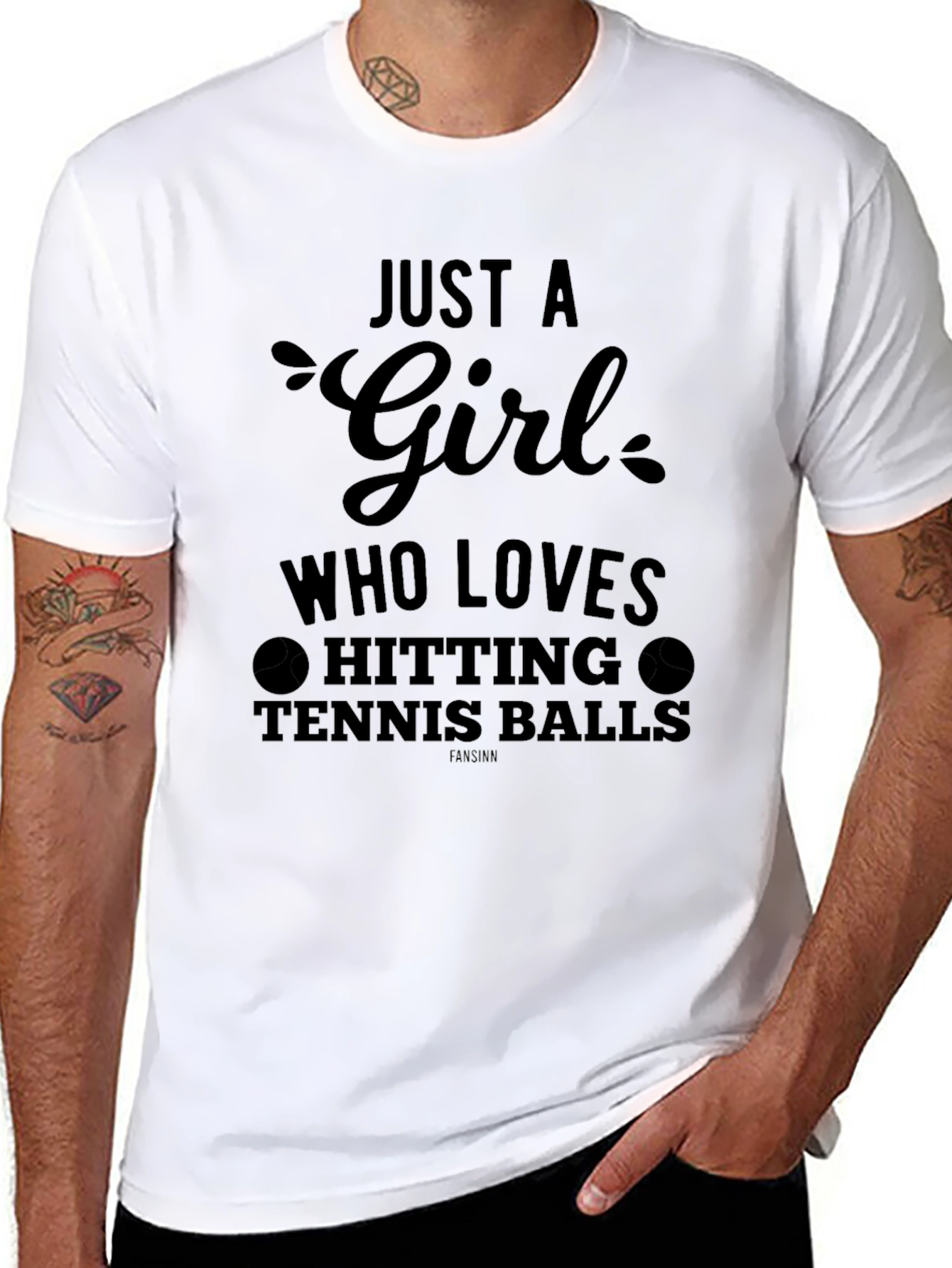Just A Girl Tennis Graphic Tee