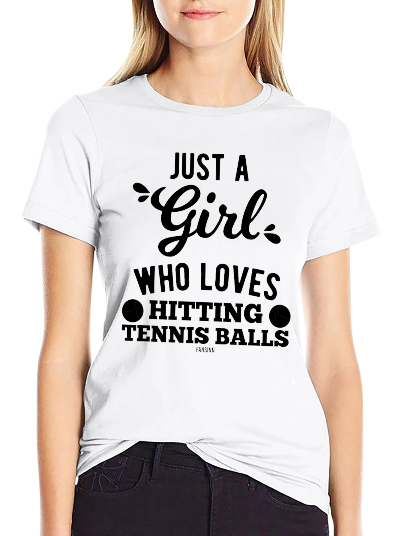 Just A Girl Tennis Graphic Tee