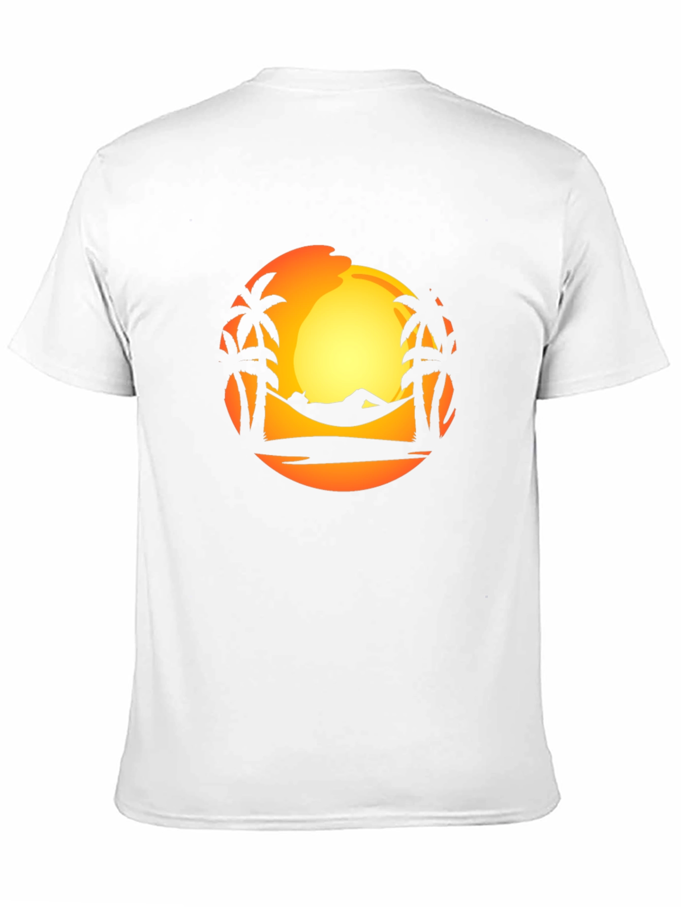 Sunset Palm Tree Hammock Graphic T-Shirt