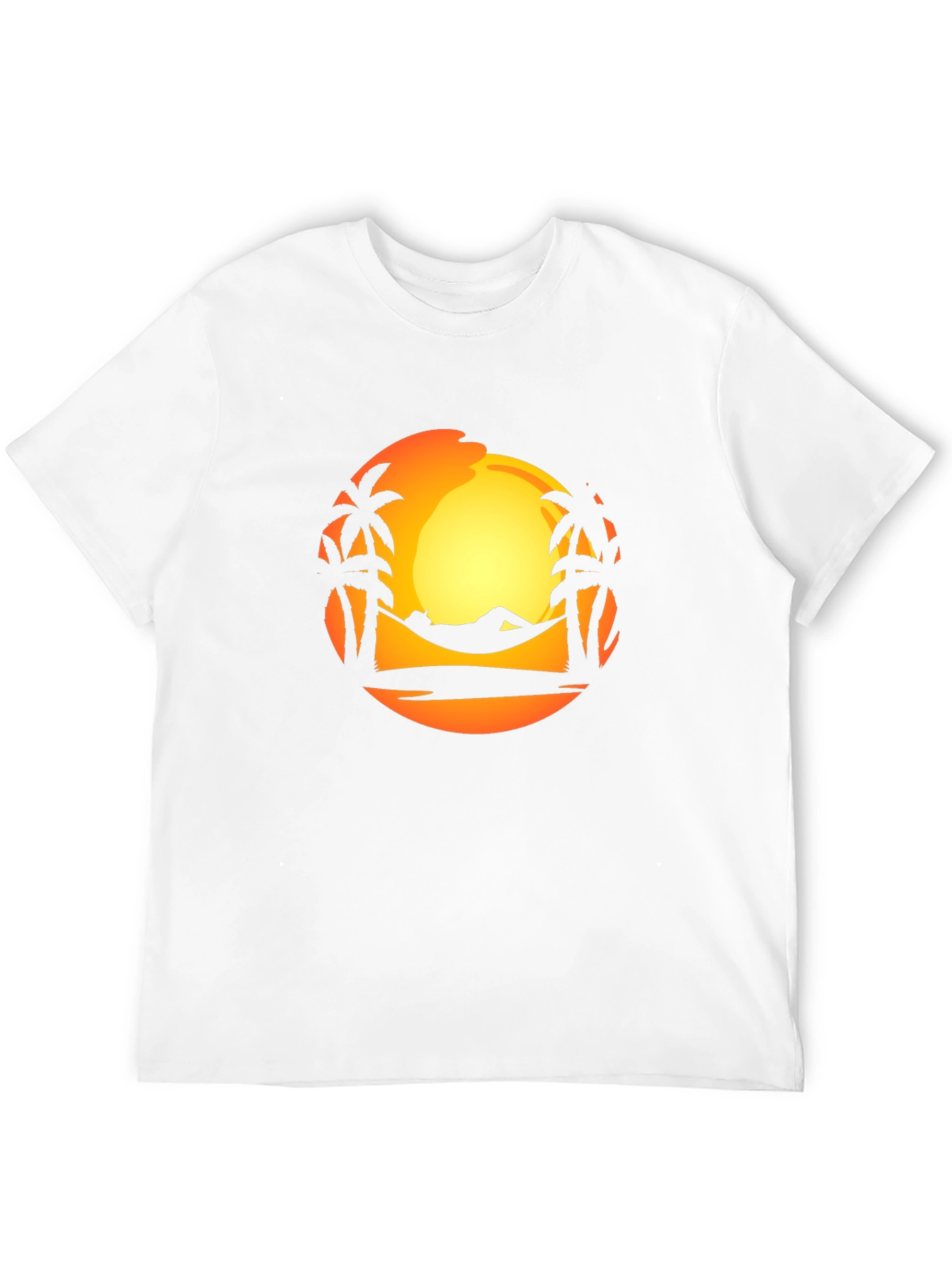 Sunset Palm Tree Hammock Graphic T-Shirt