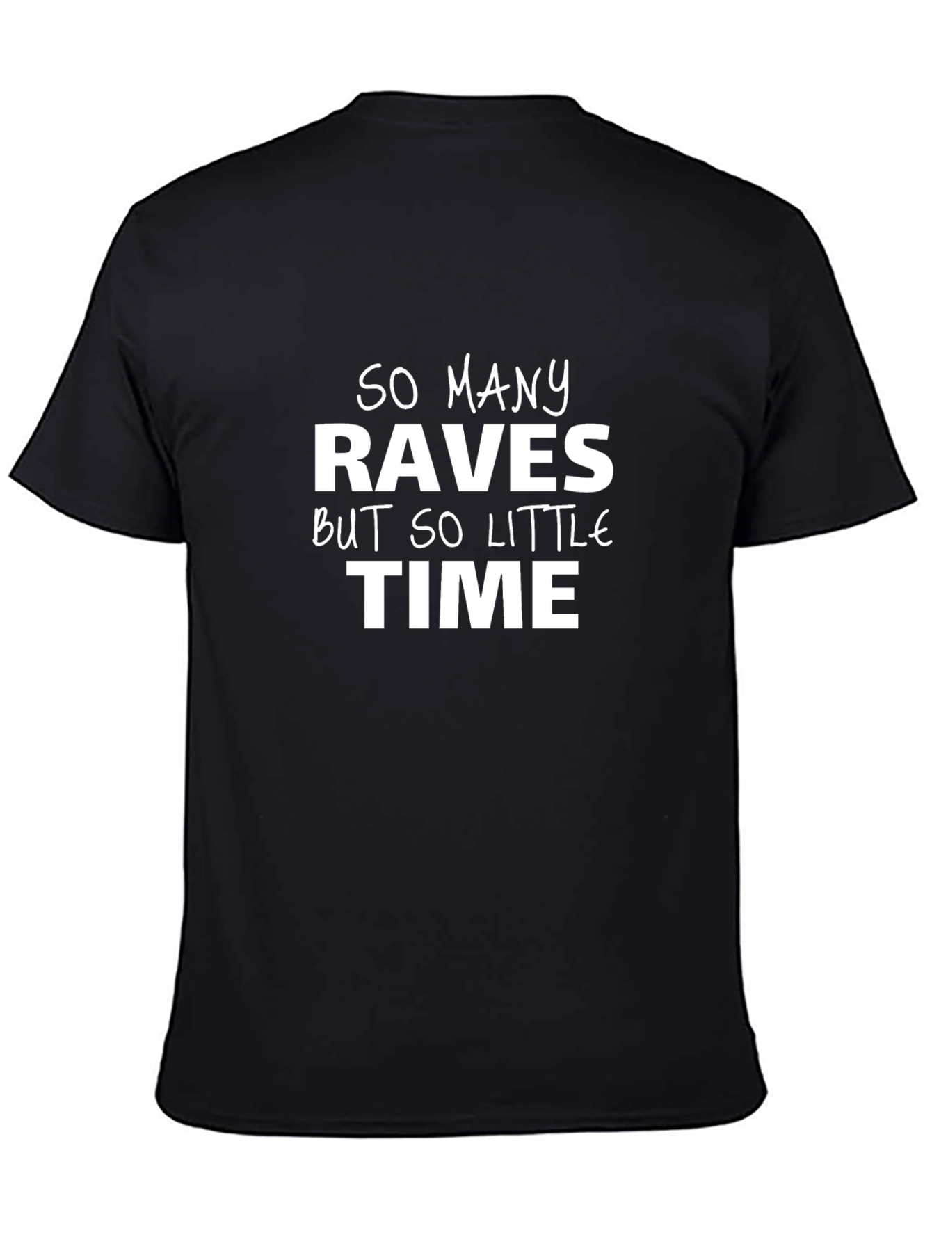 Rave Time Black Graphic Tee