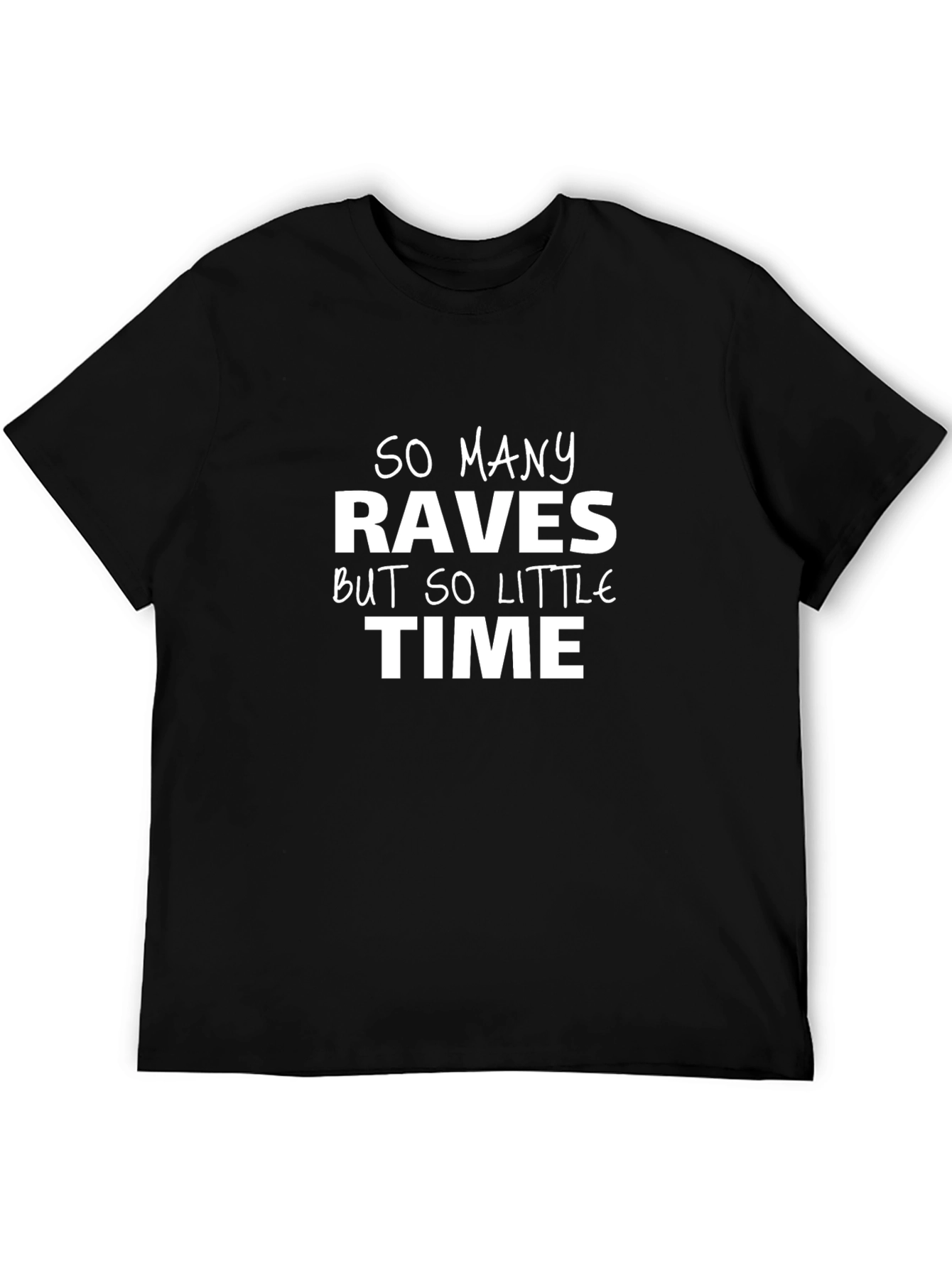 Rave Time Black Graphic Tee