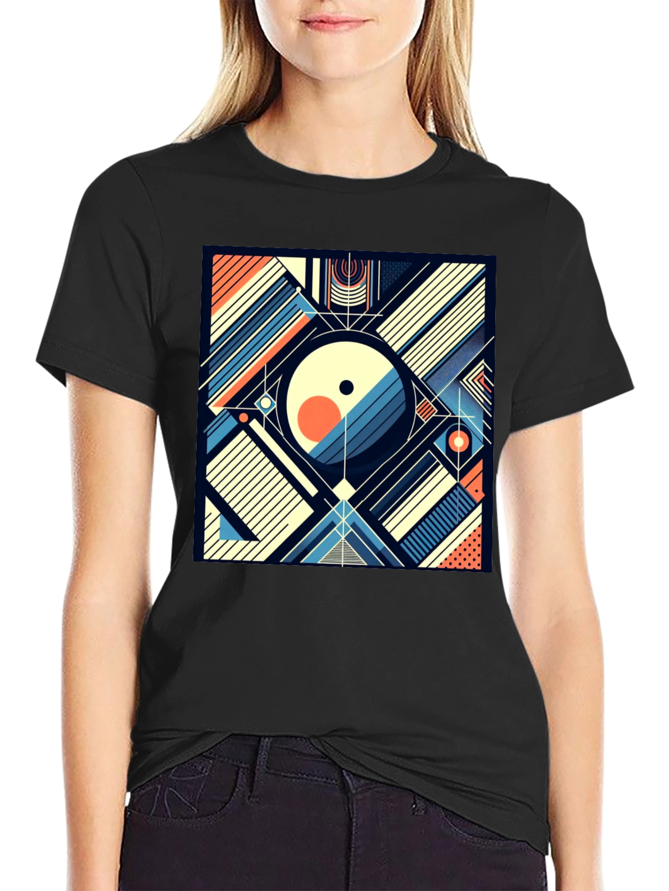 Abstract Geometric Art T-Shirt - Modern Design