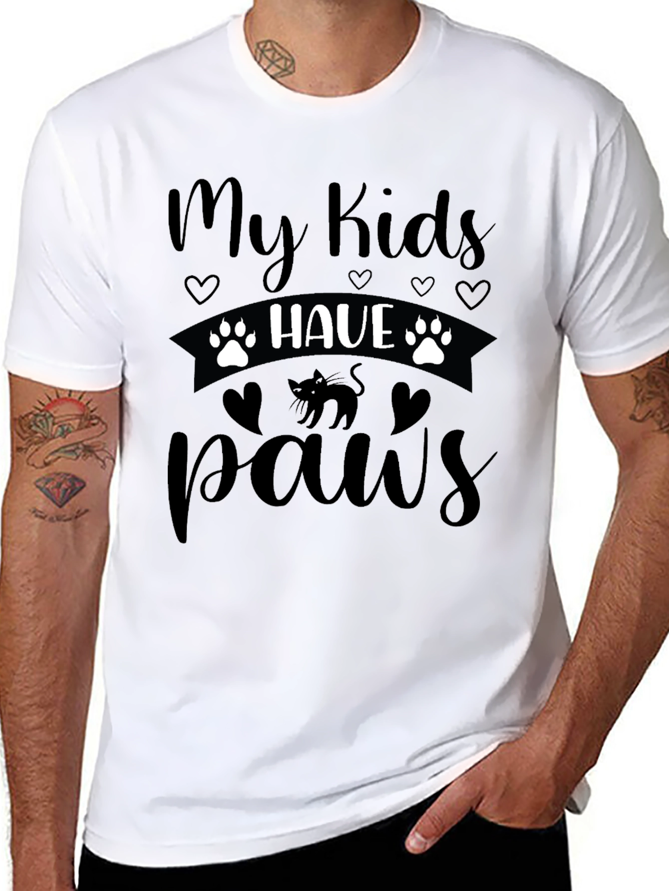 My Kids Have Paws Cat T-Shirt