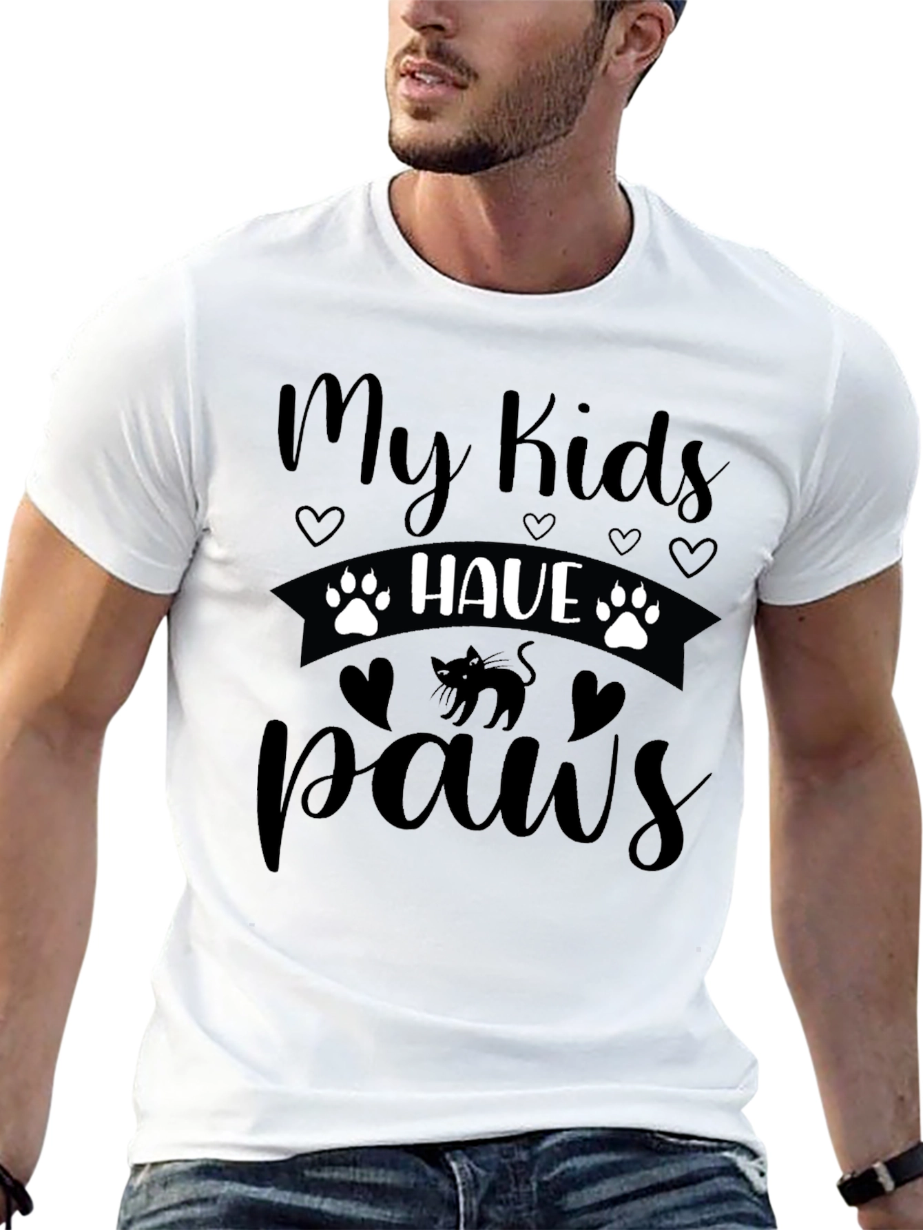 My Kids Have Paws Cat T-Shirt