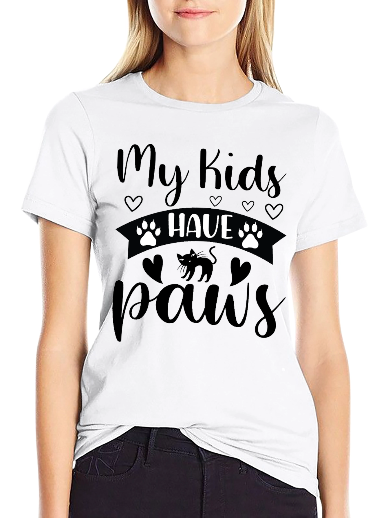 My Kids Have Paws Cat T-Shirt
