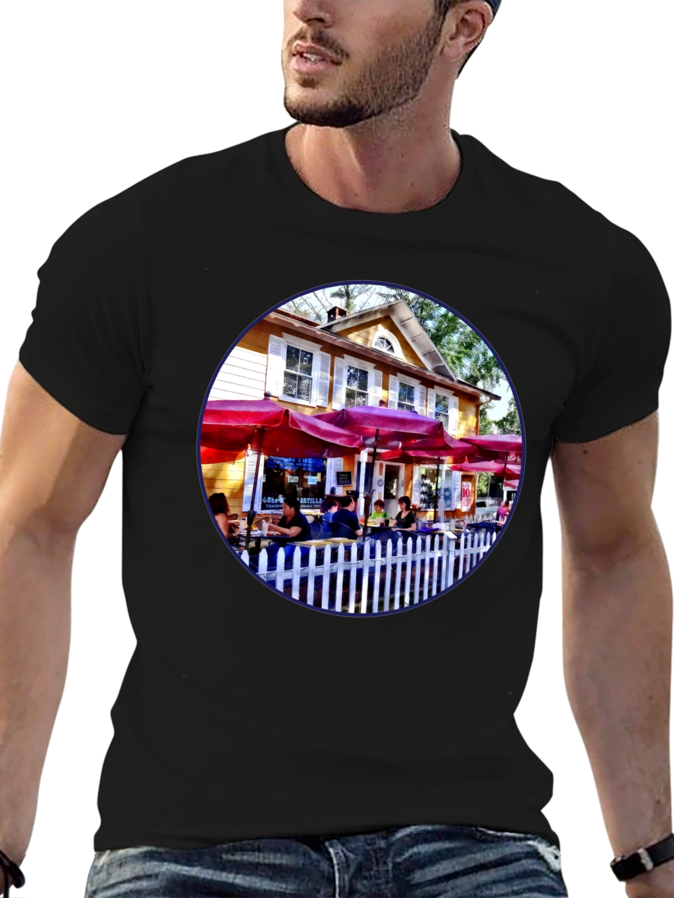 Restaurant Patio Graphic Tee - Black