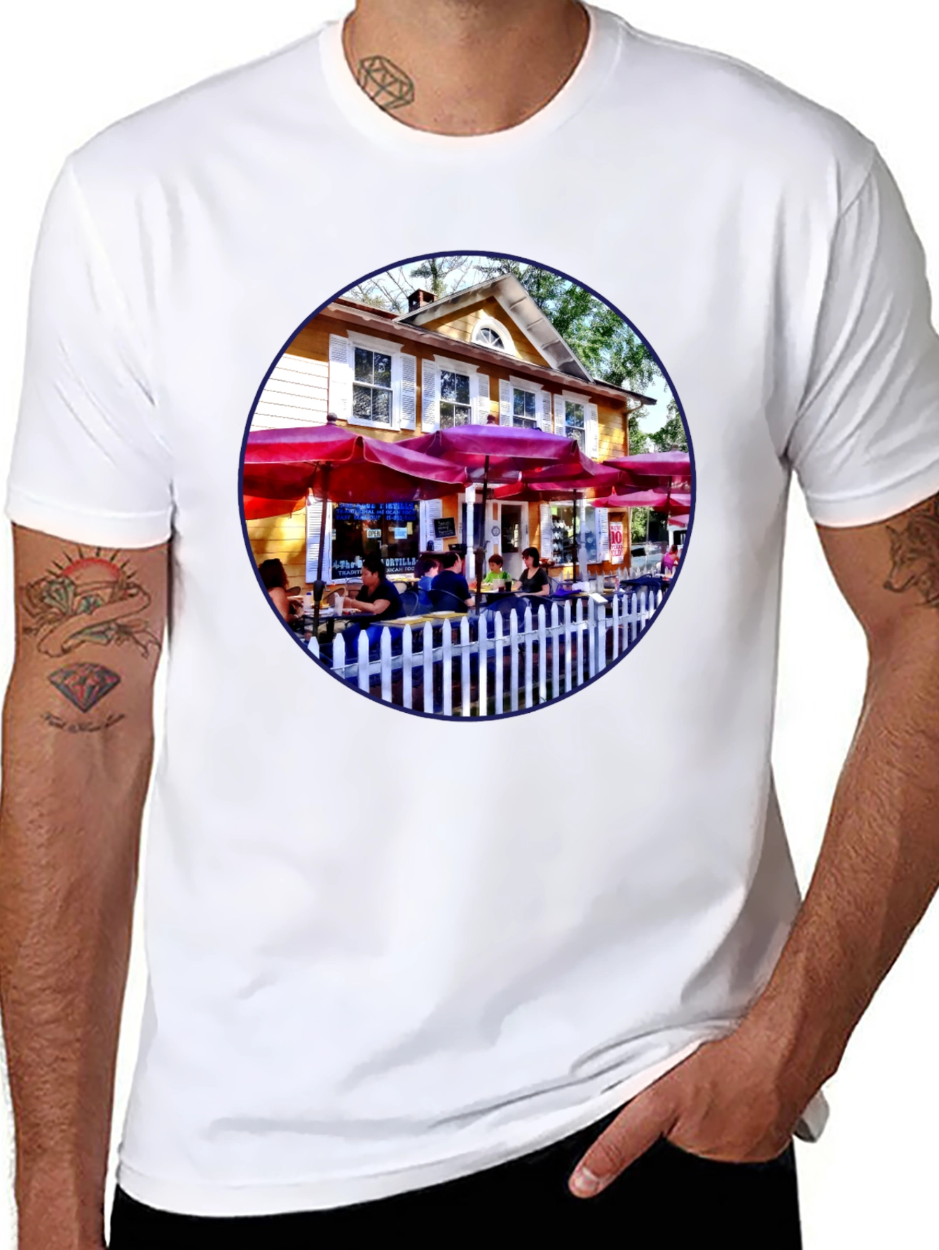 Restaurant Patio Graphic Tee - Black