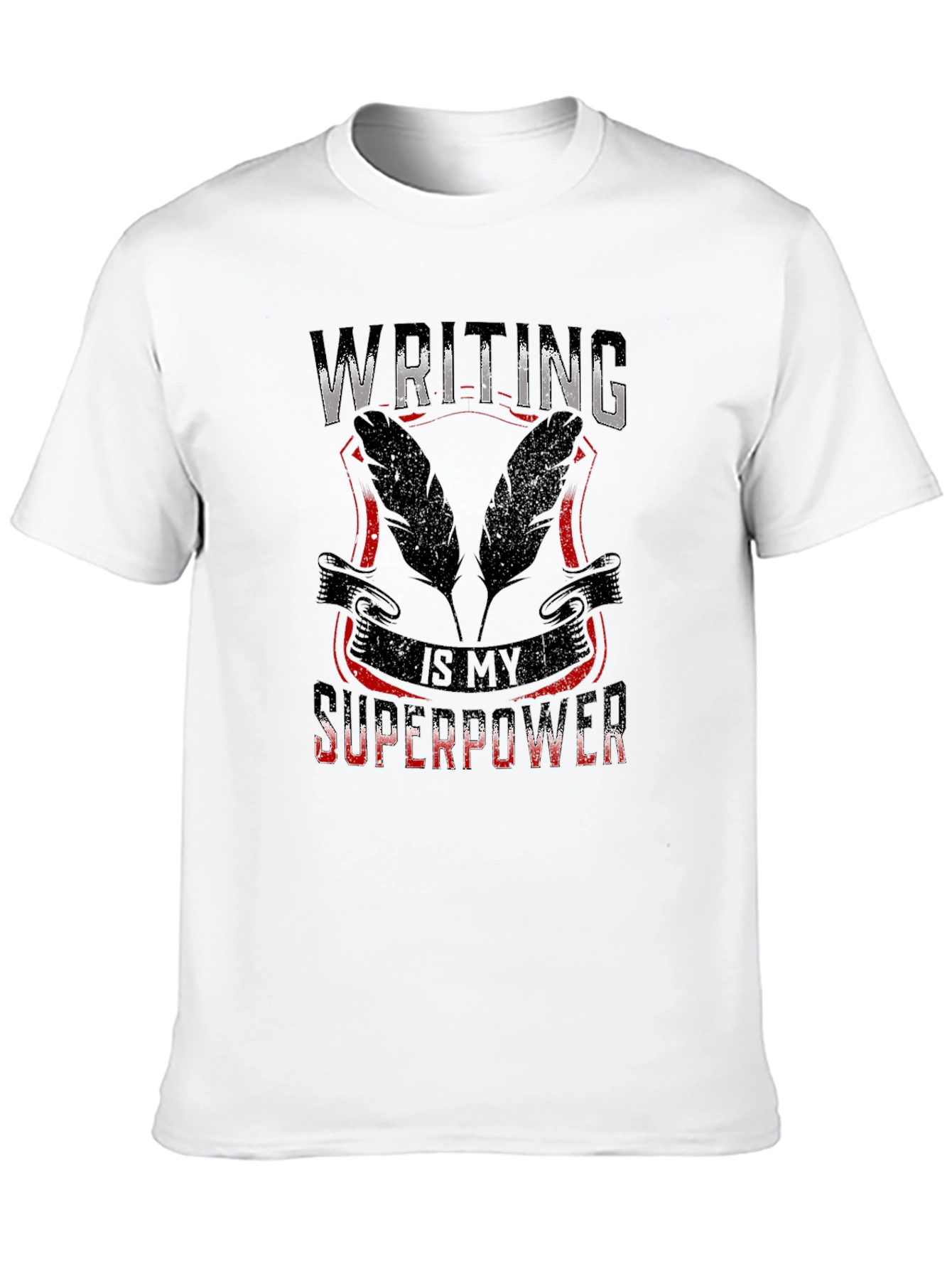 Writing is My Superpower Black T-Shirt
