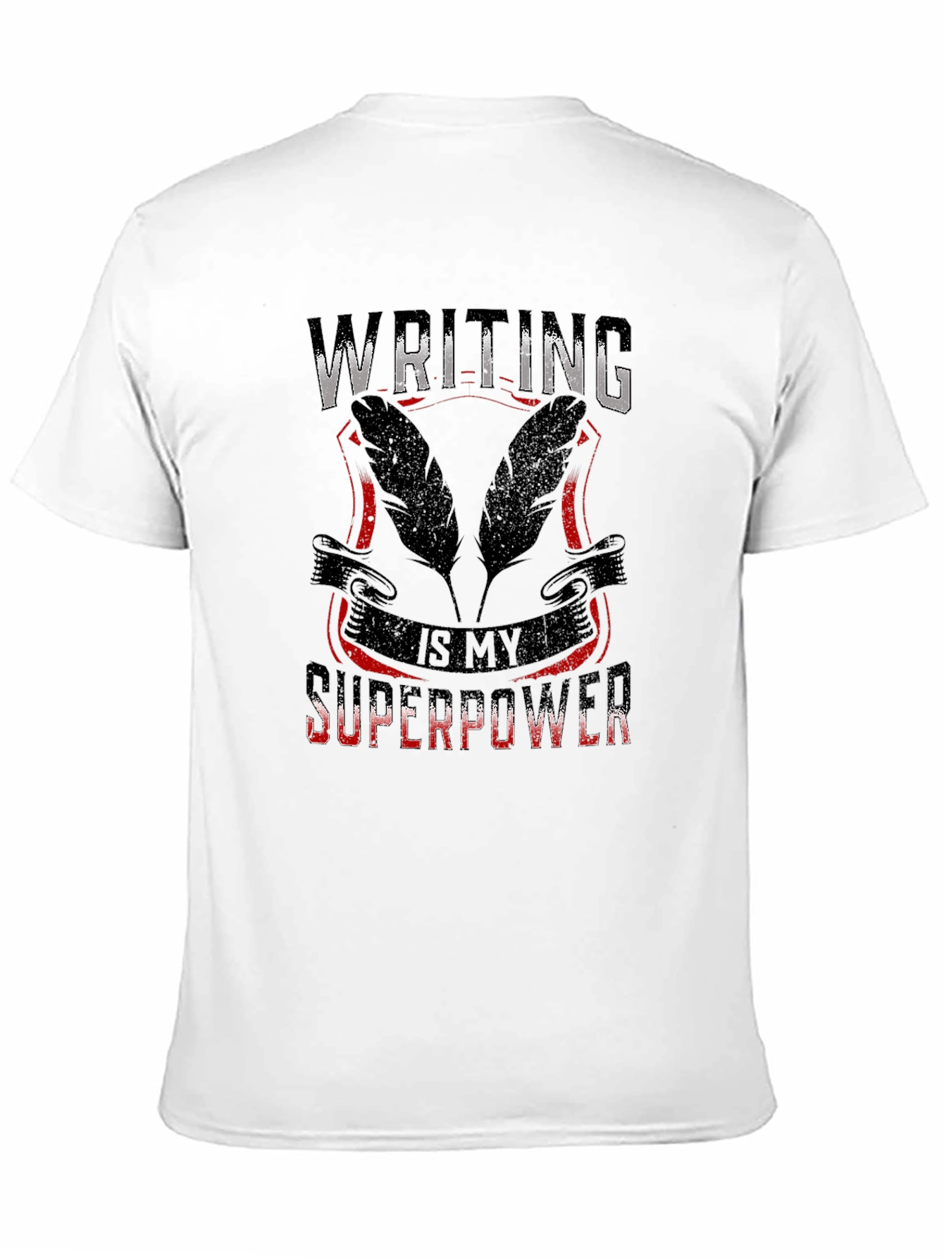 Writing is My Superpower Black T-Shirt