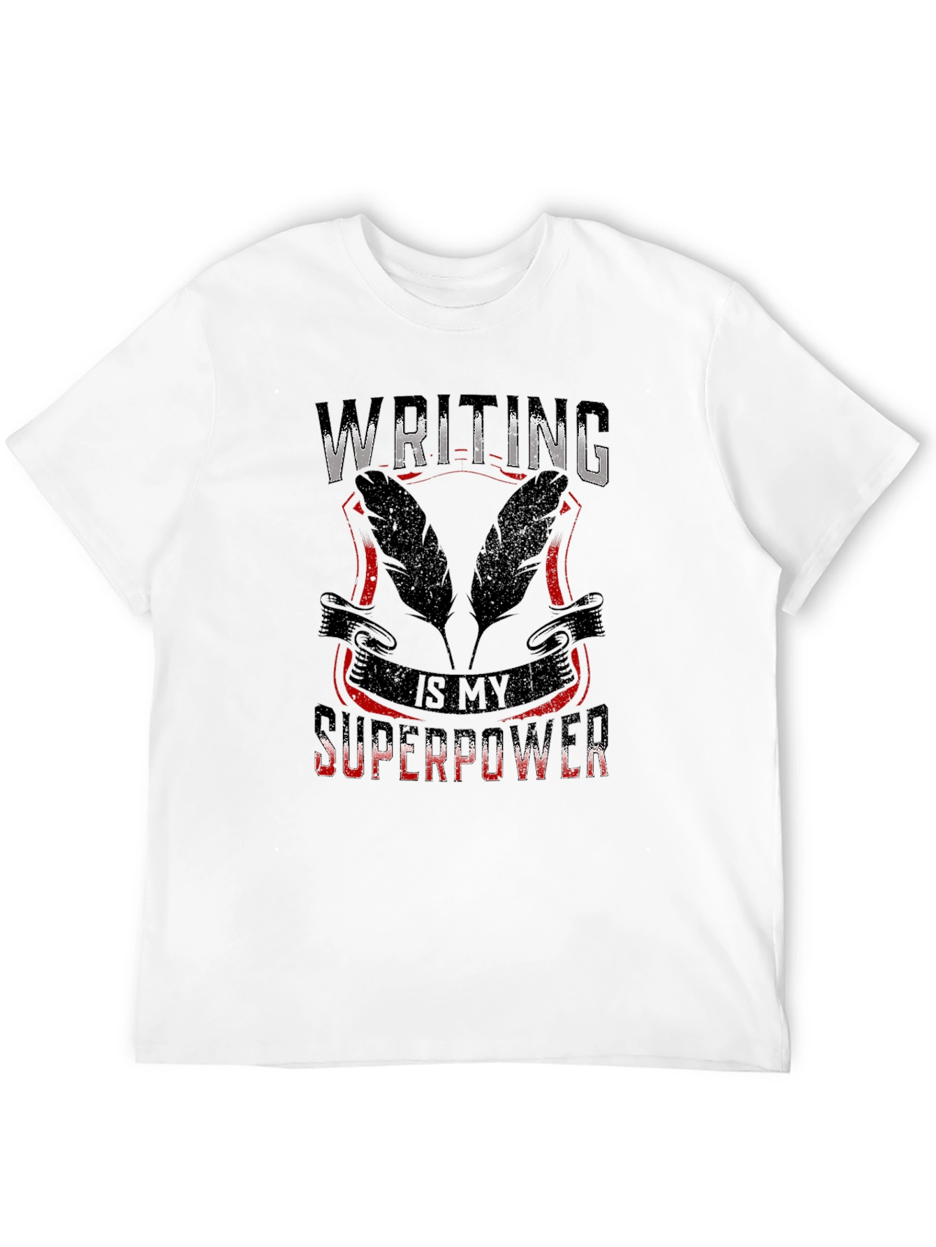 Writing is My Superpower Black T-Shirt