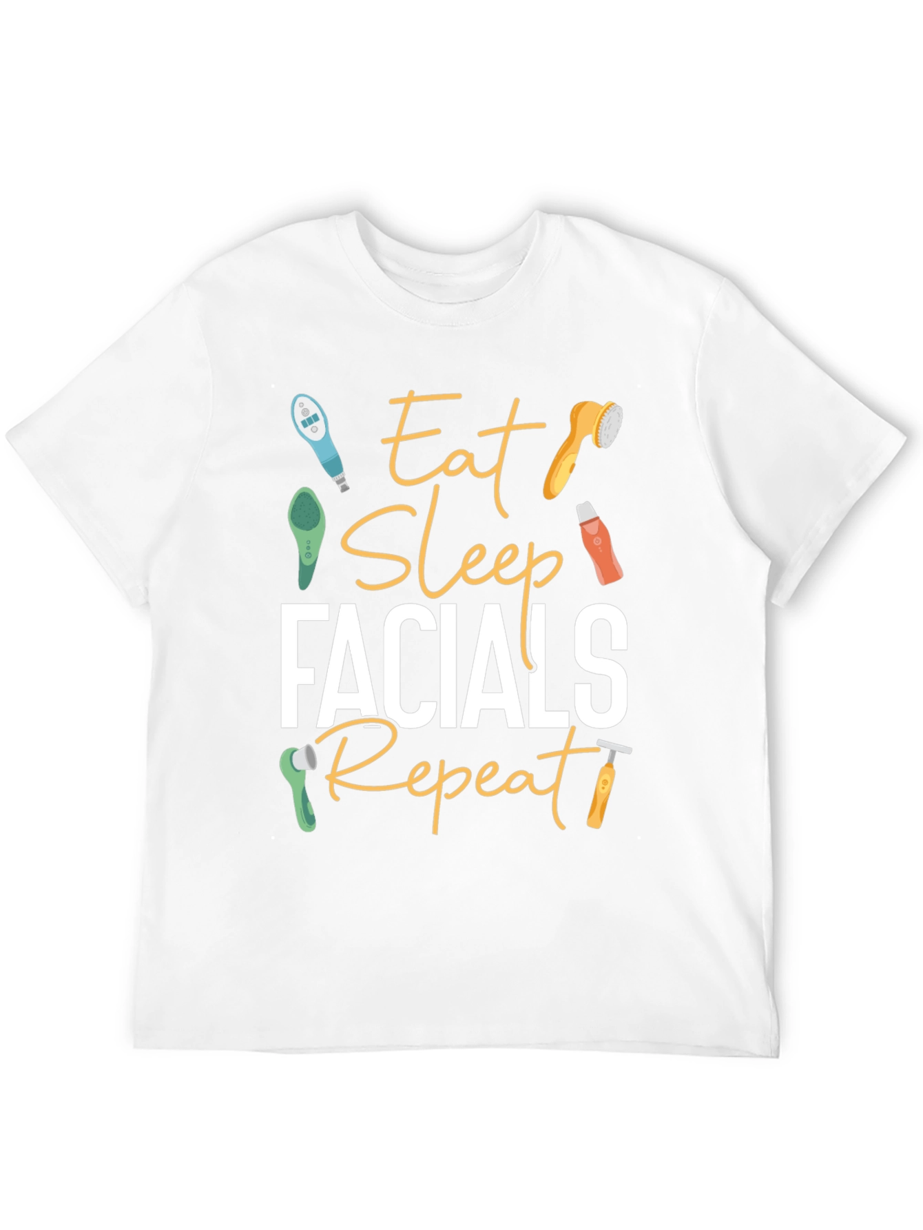 Eat Sleep Facials Repeat T-Shirt - Black