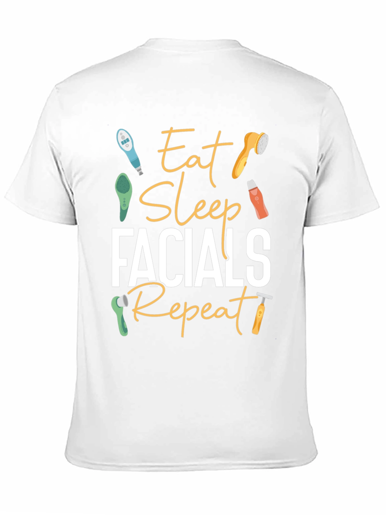Eat Sleep Facials Repeat T-Shirt - Black