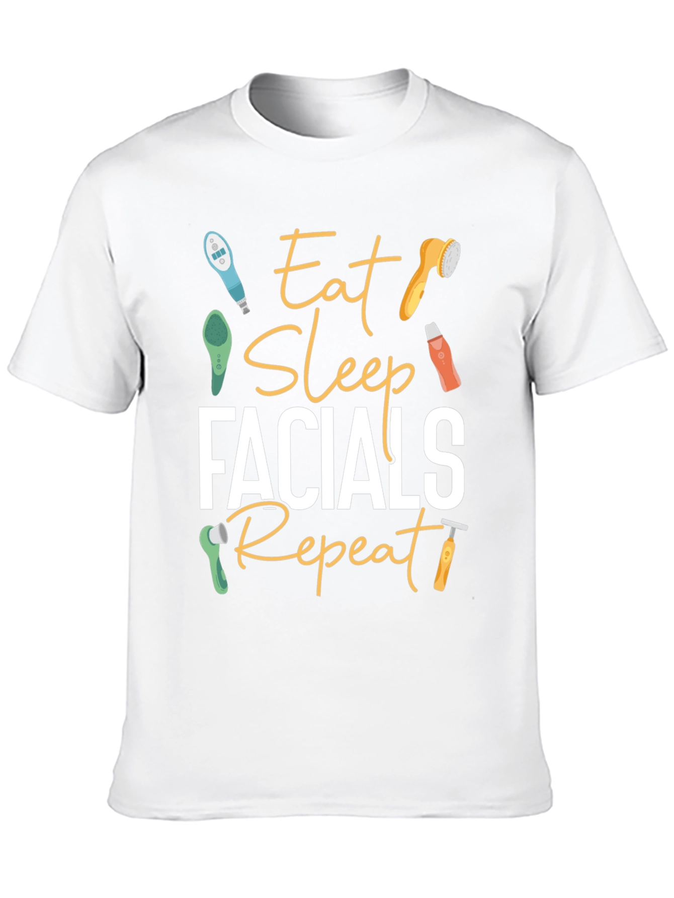 Eat Sleep Facials Repeat T-Shirt - Black