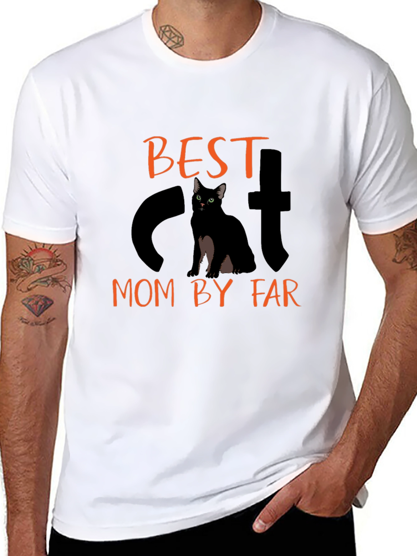 Best Cat Mom T-Shirt - Cute Black Cat Tee