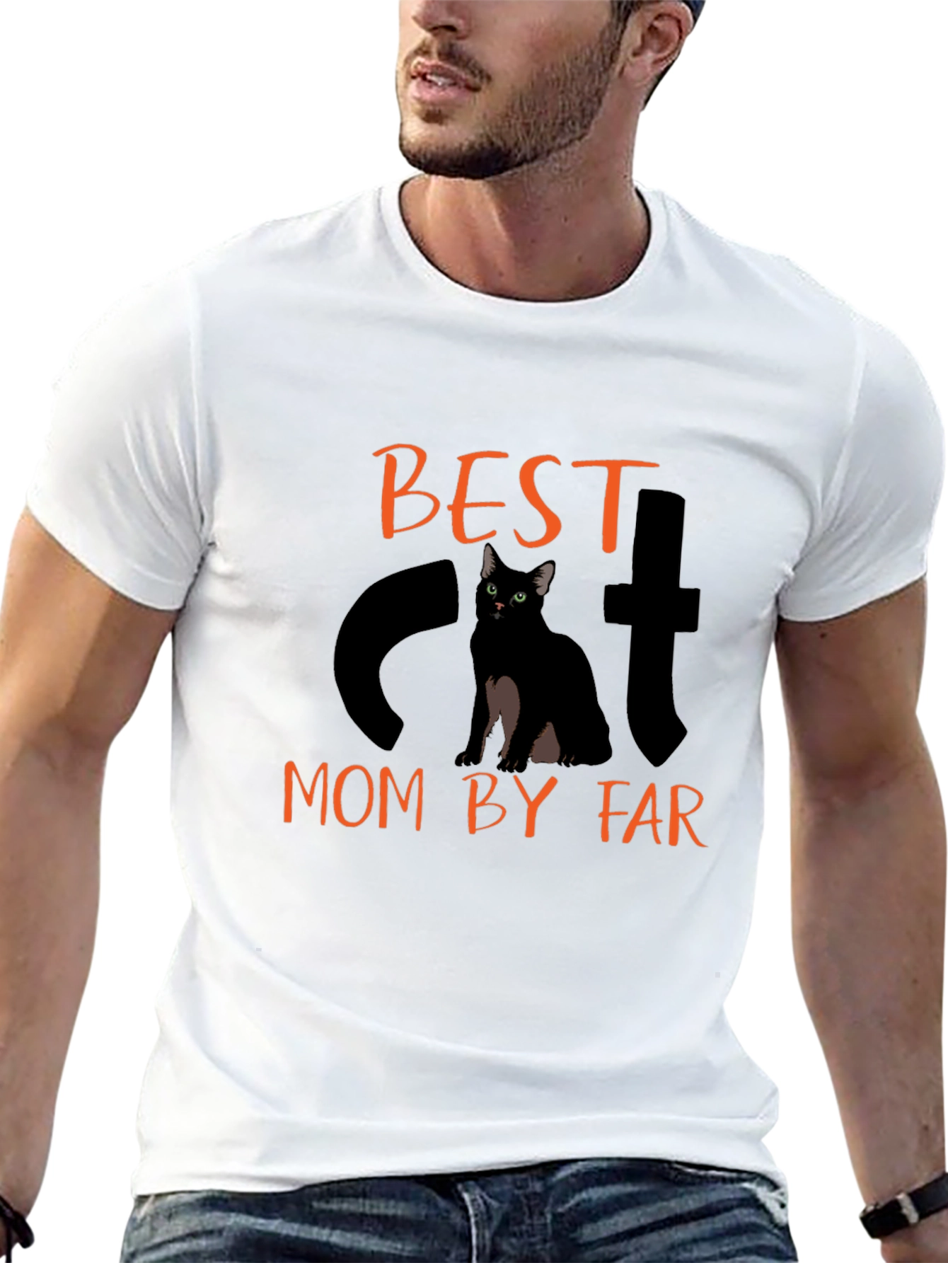 Best Cat Mom T-Shirt - Cute Black Cat Tee