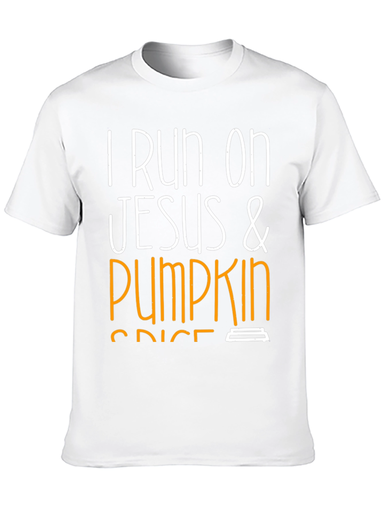 I Run On Jesus & Pumpkin Spice Black T-Shirt