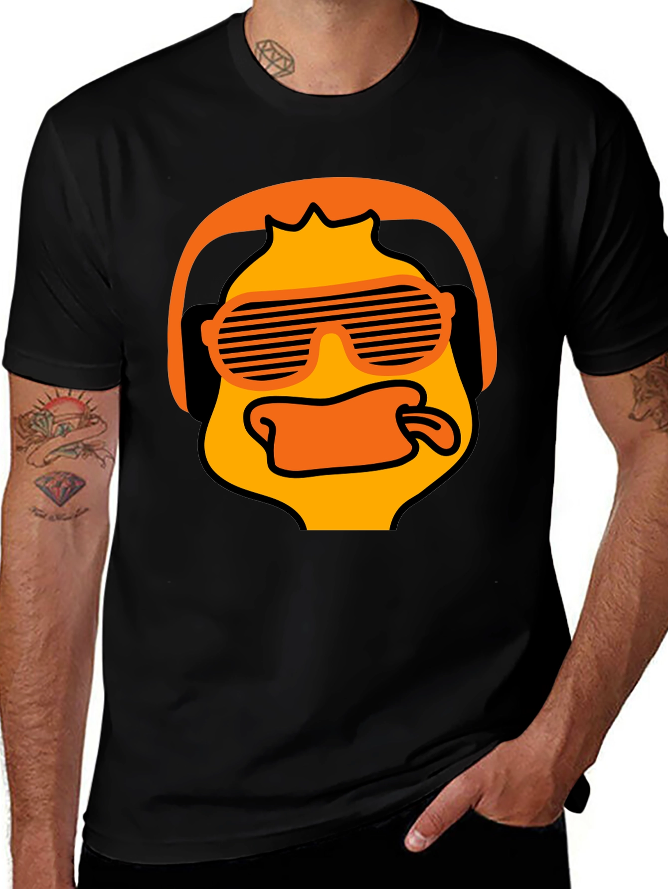 Cool Duck Graphic T-Shirt - Black Cotton Tee