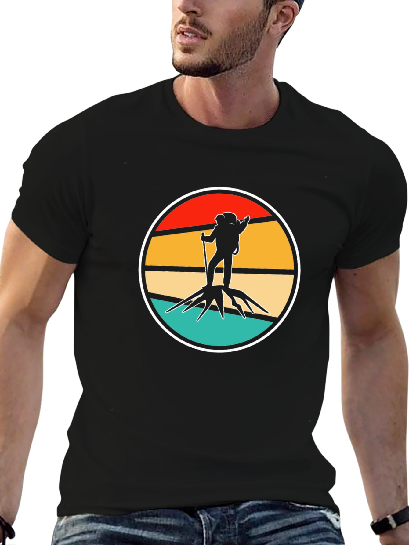 Retro Hiker T-Shirt - Adventure Awaits!