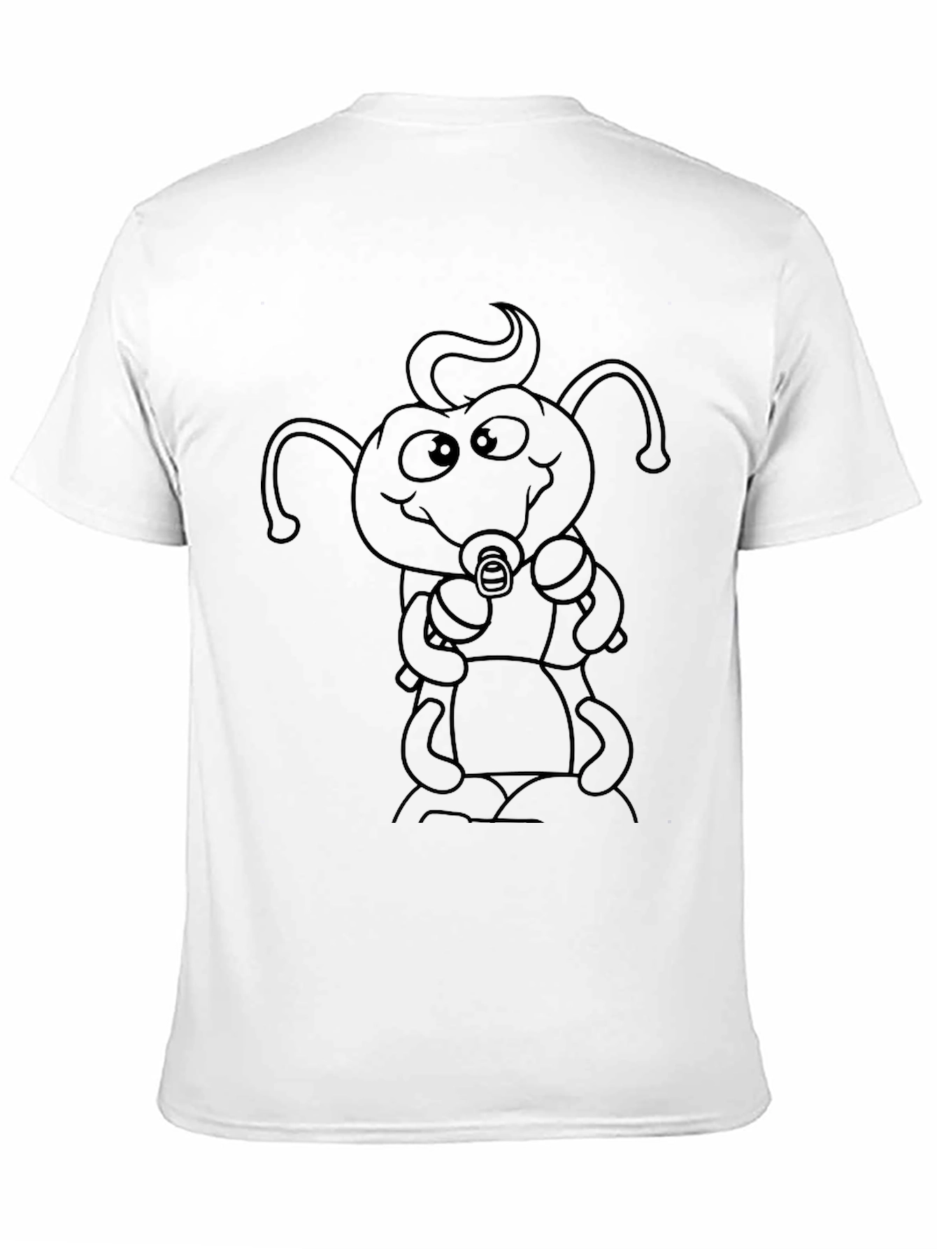 Cartoon Baby Bug Black T-Shirt