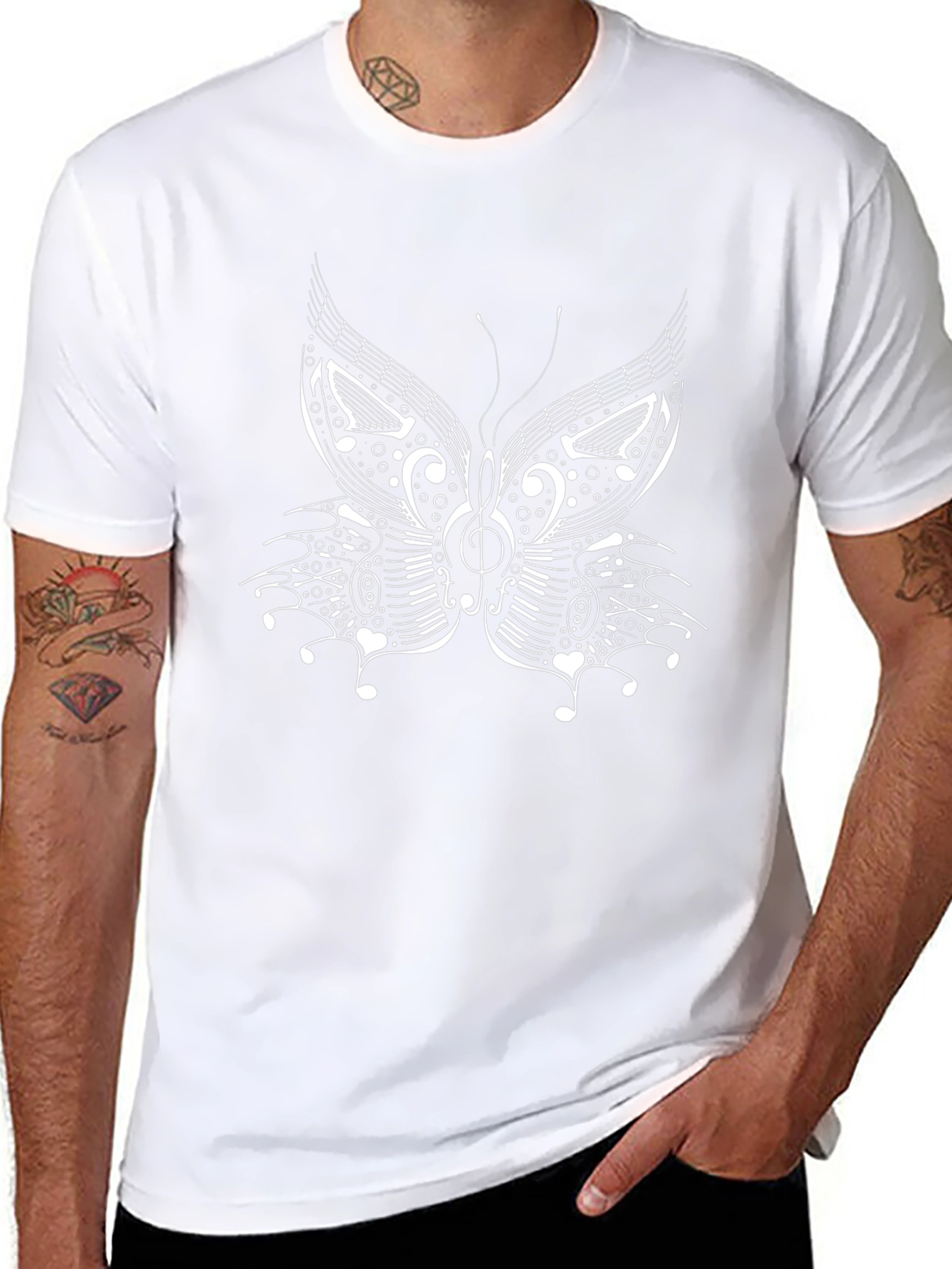 Music Butterfly Graphic T-Shirt