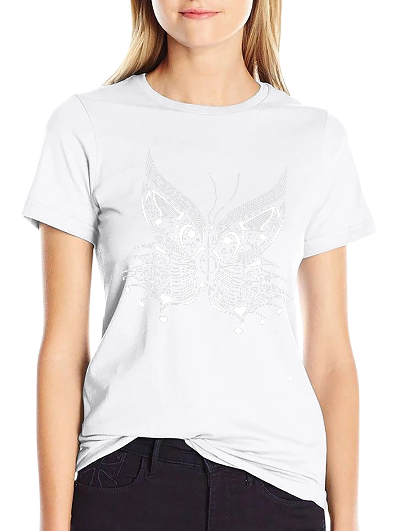 Music Butterfly Graphic T-Shirt