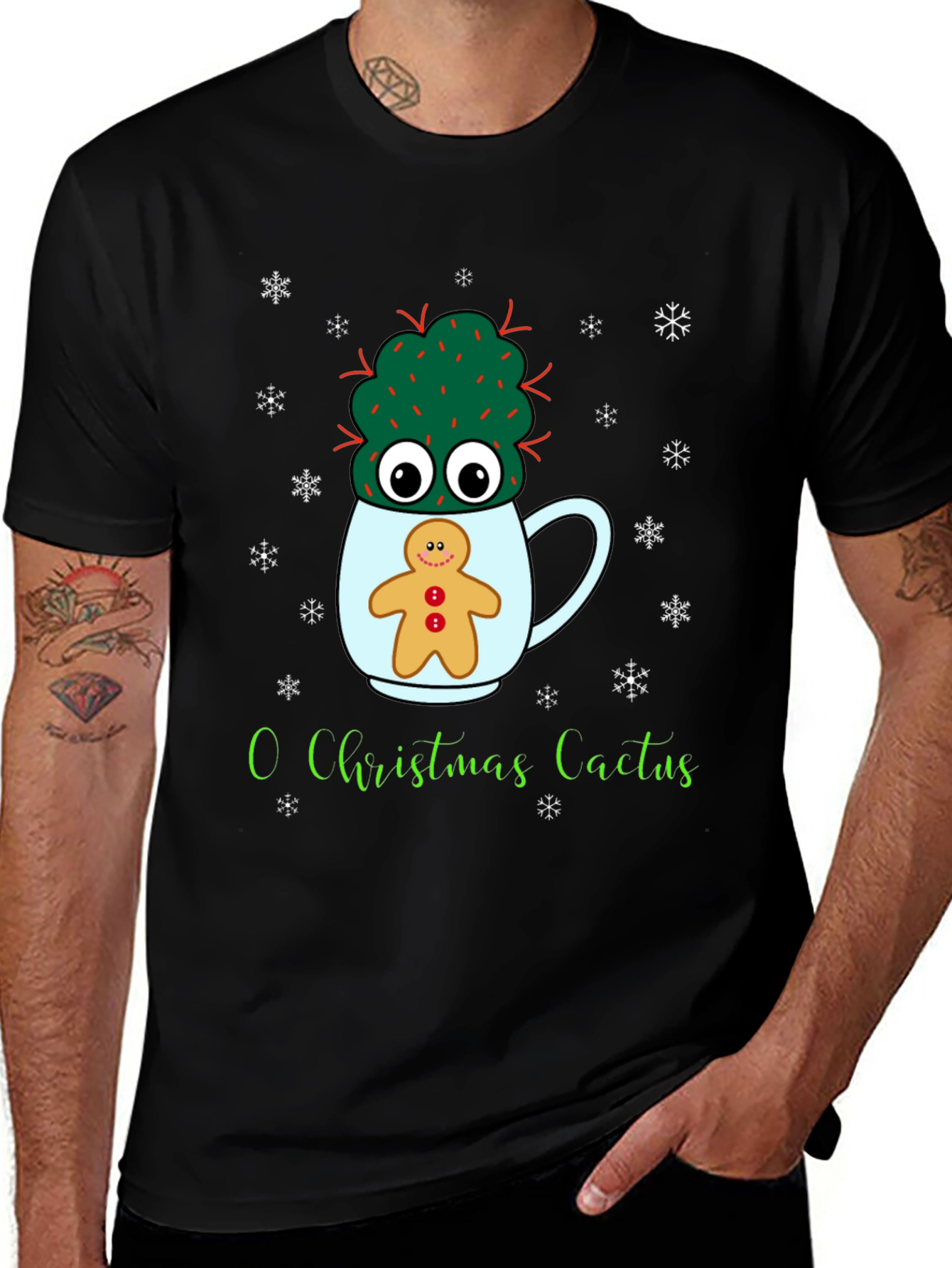 O Christmas Cactus Tee - Holiday Graphic Shirt