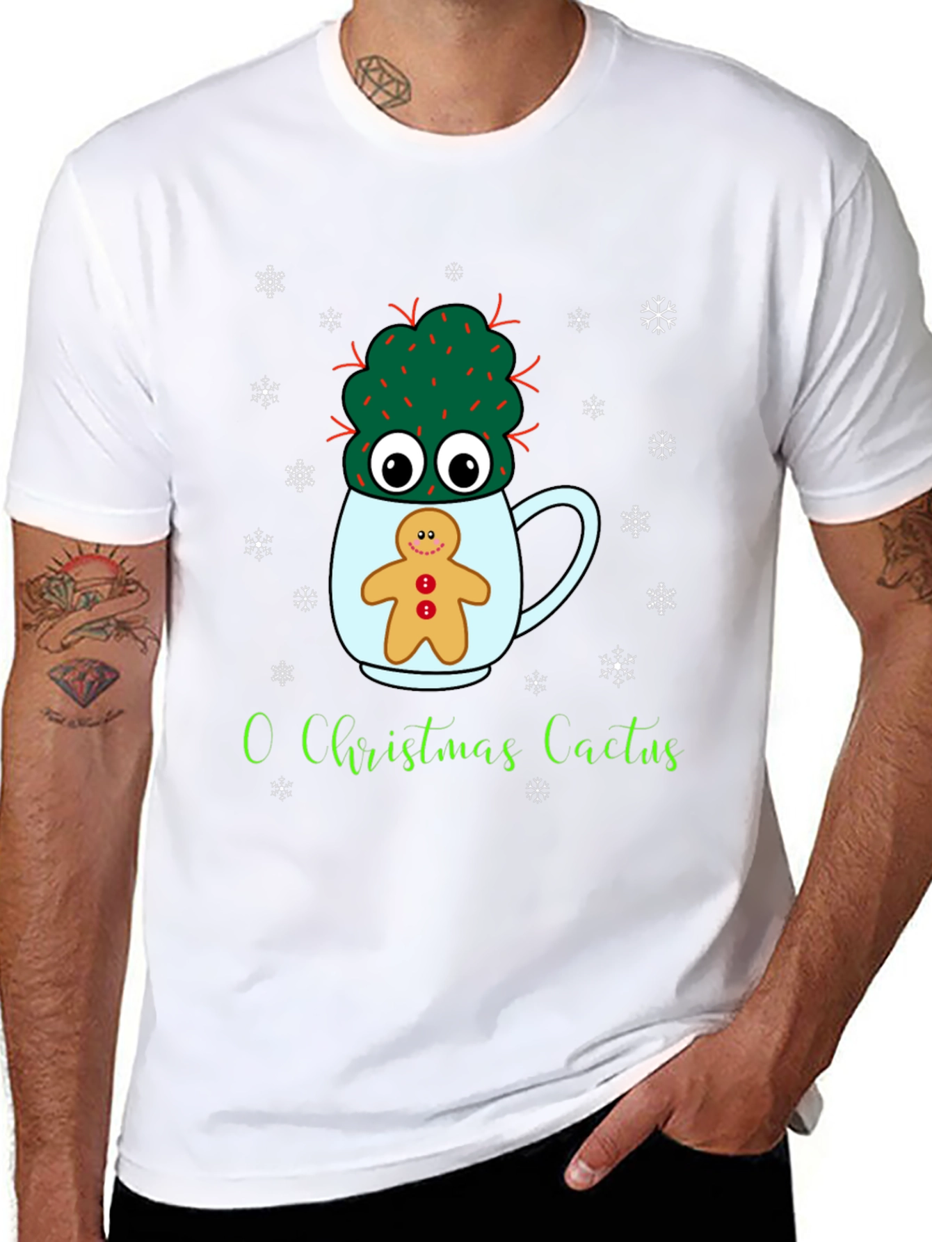 O Christmas Cactus Tee - Holiday Graphic Shirt