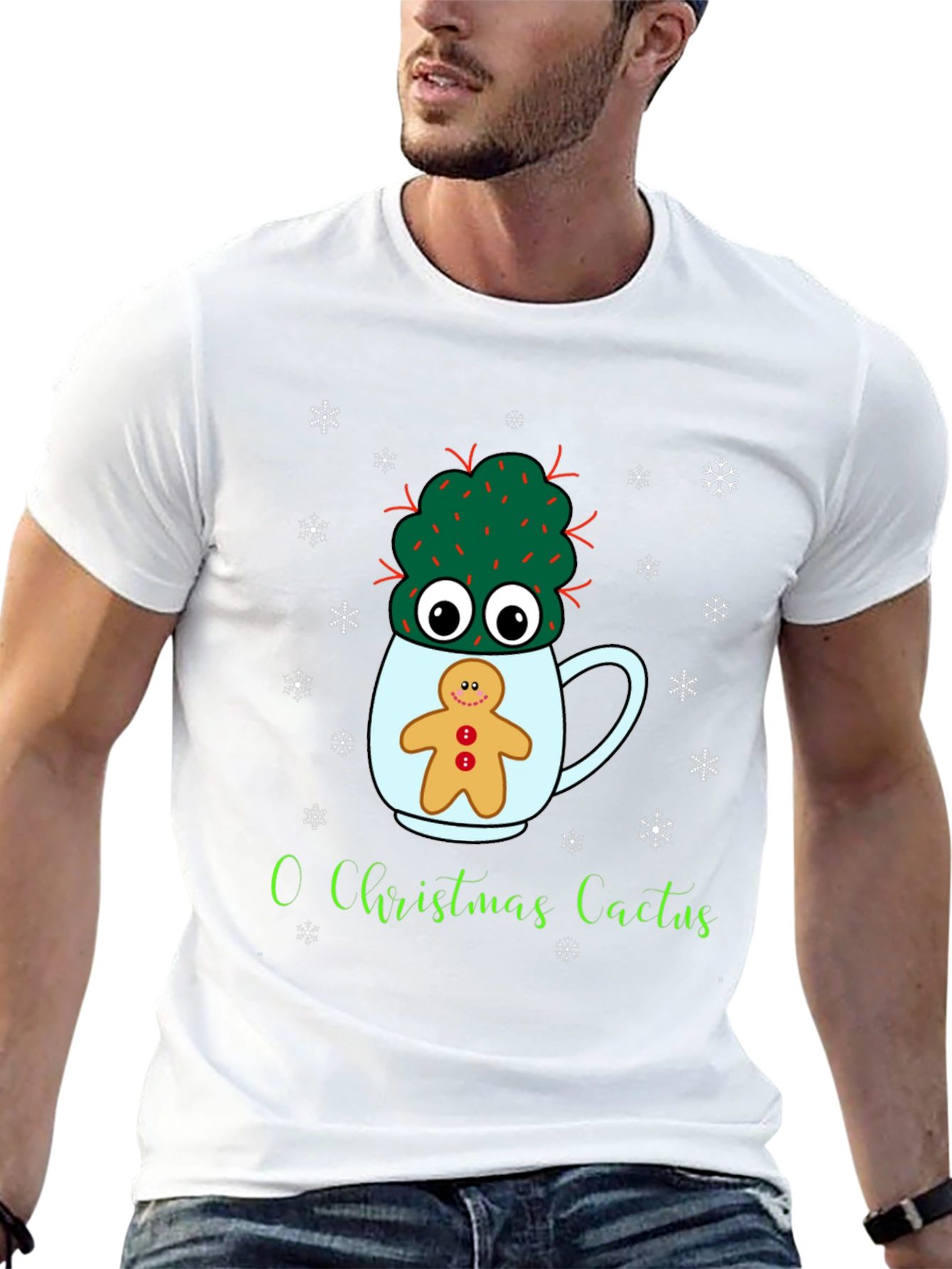 O Christmas Cactus Tee - Holiday Graphic Shirt