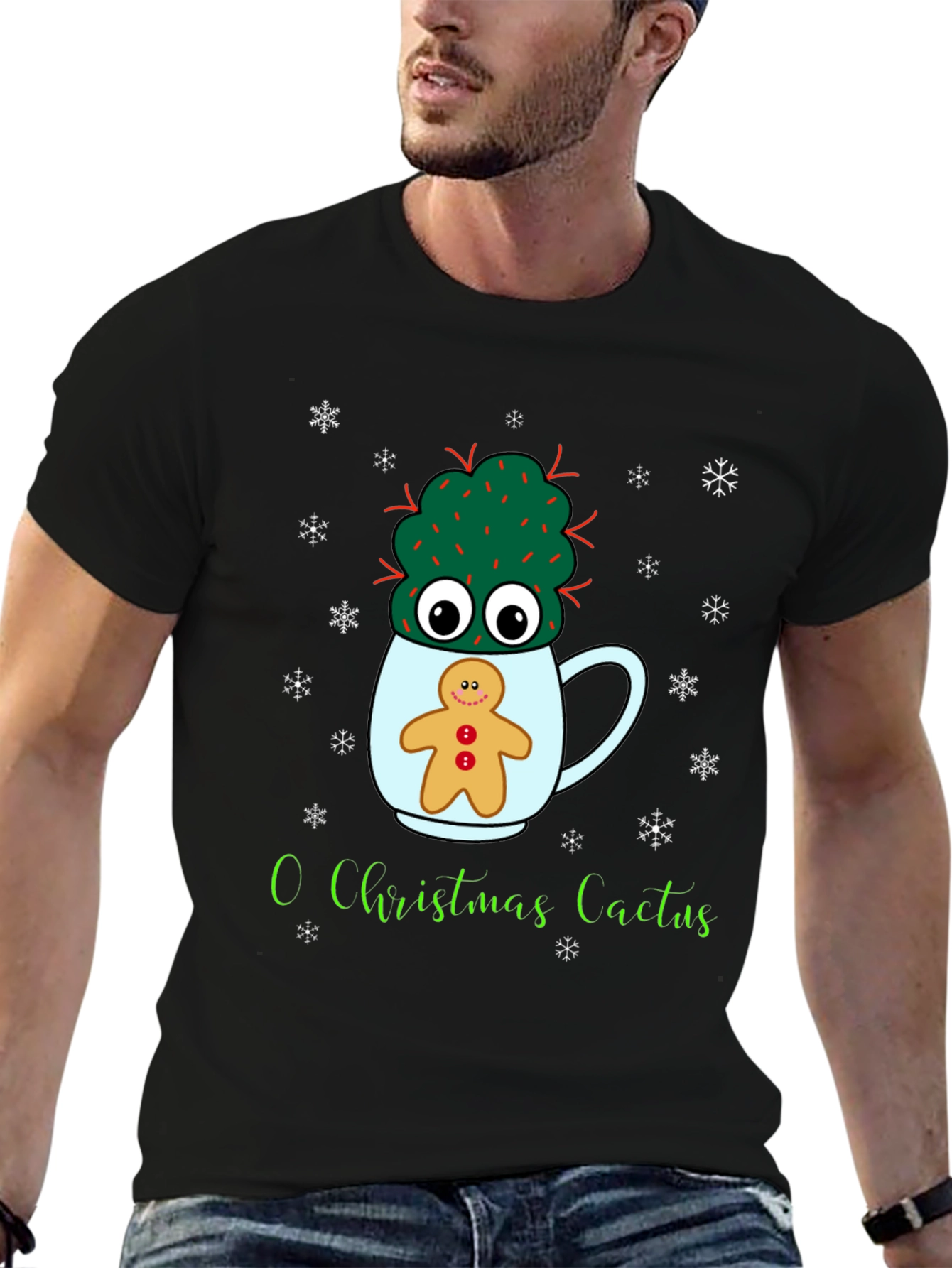 O Christmas Cactus Tee - Holiday Graphic Shirt