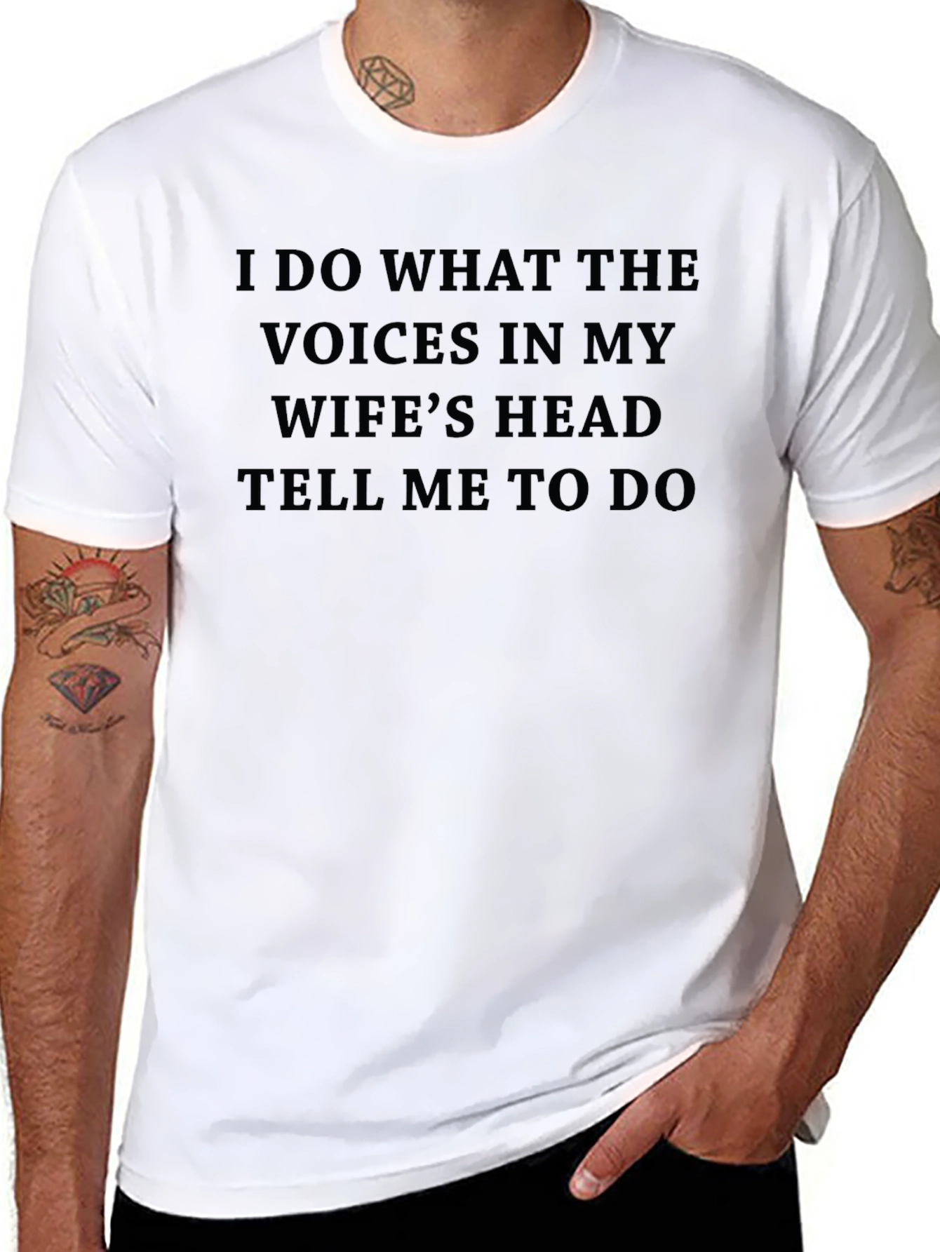 Husbands Duty T-Shirt: Wifes Head Voices Command