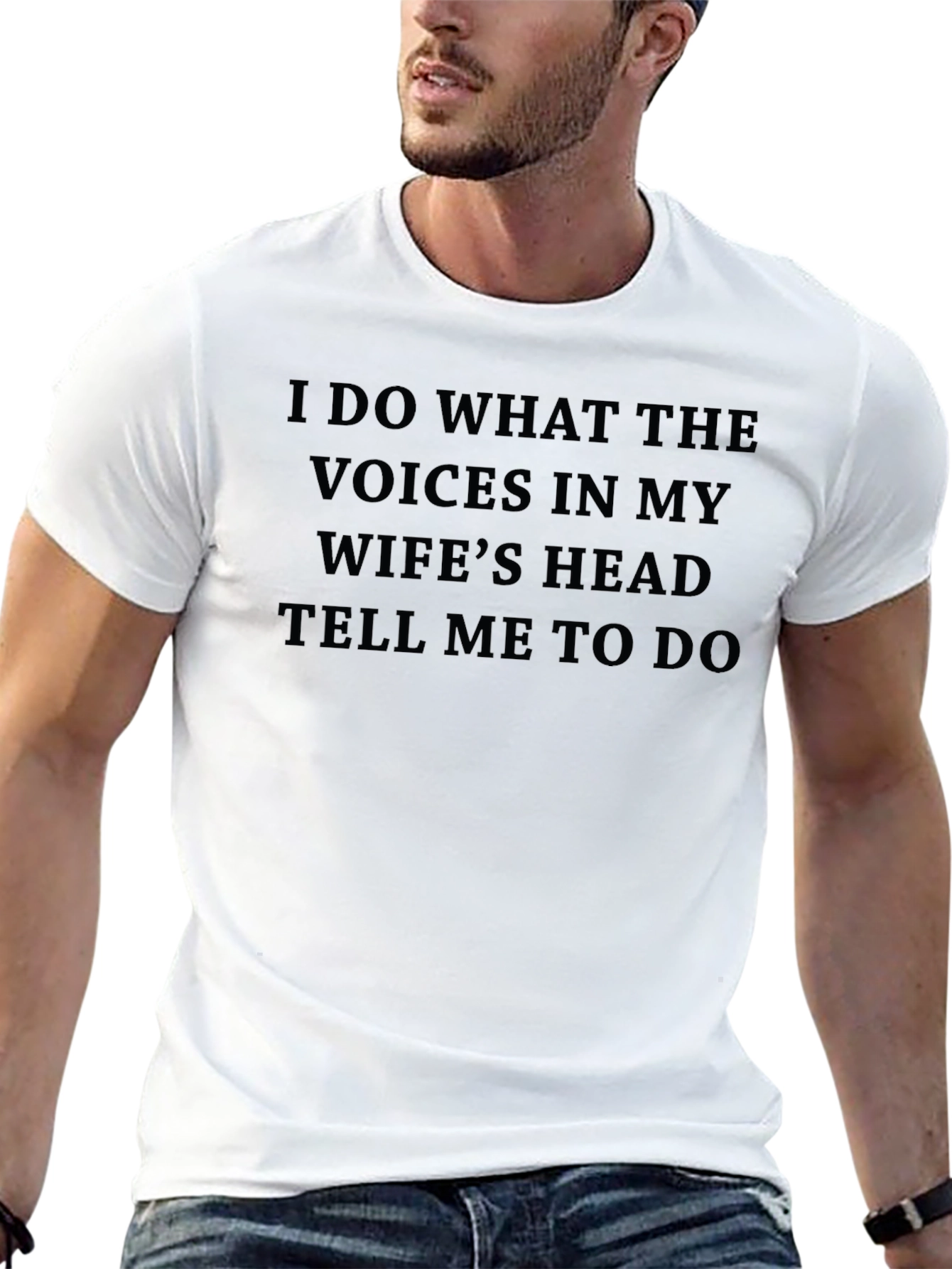 Husbands Duty T-Shirt: Wifes Head Voices Command