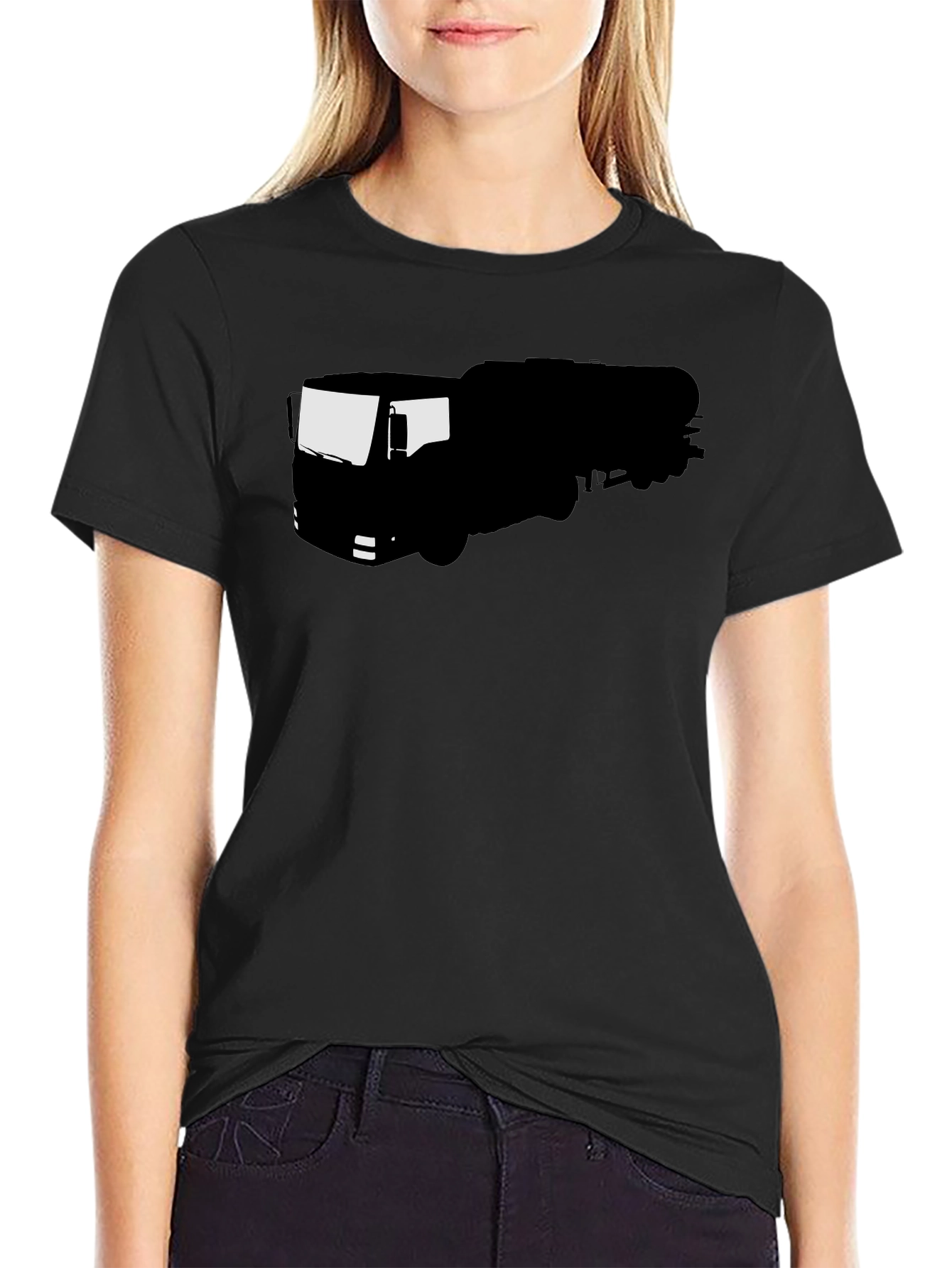 Truck Silhouette Black T-Shirt