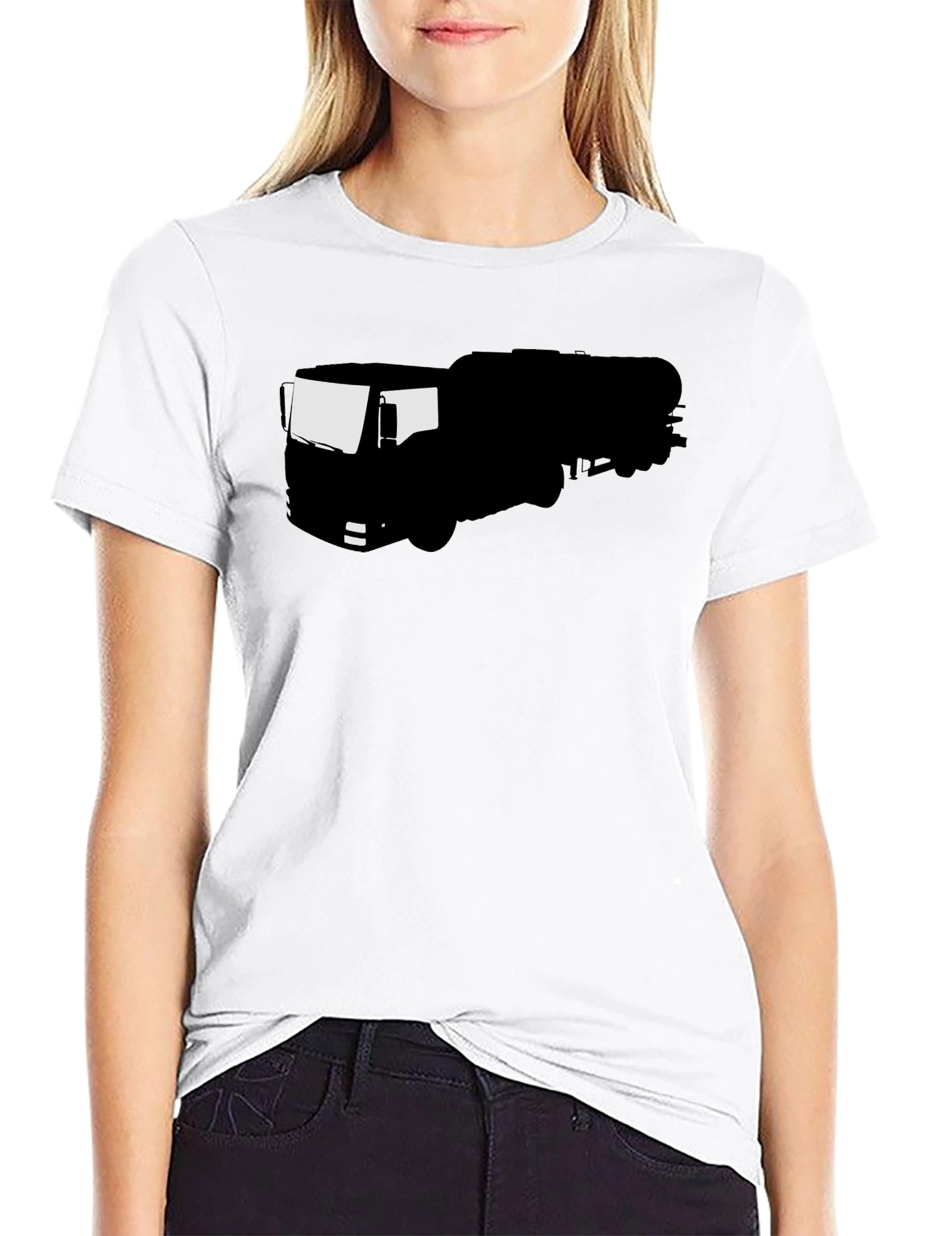 Truck Silhouette Black T-Shirt