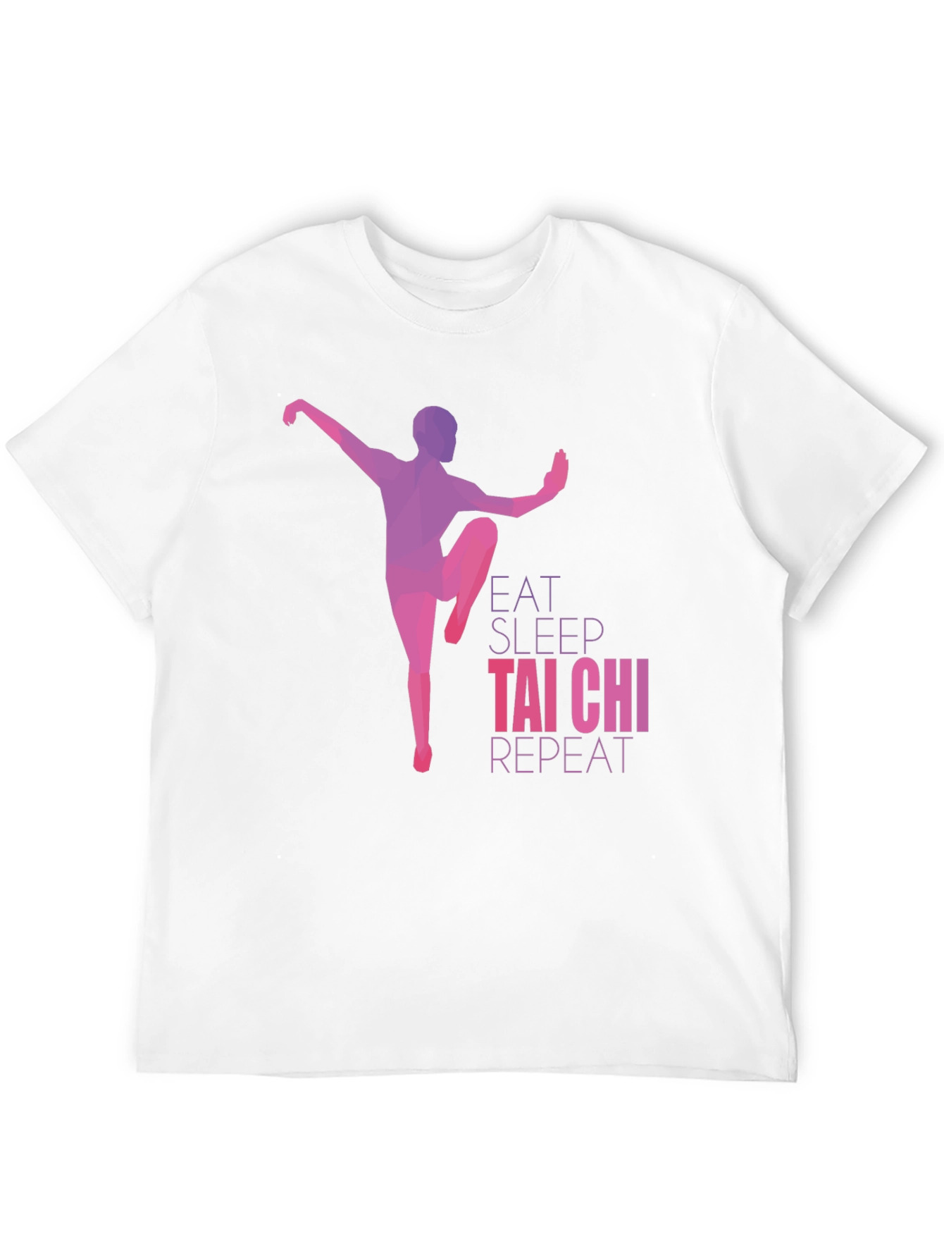 Eat Sleep Tai Chi Repeat Black Graphic Tee