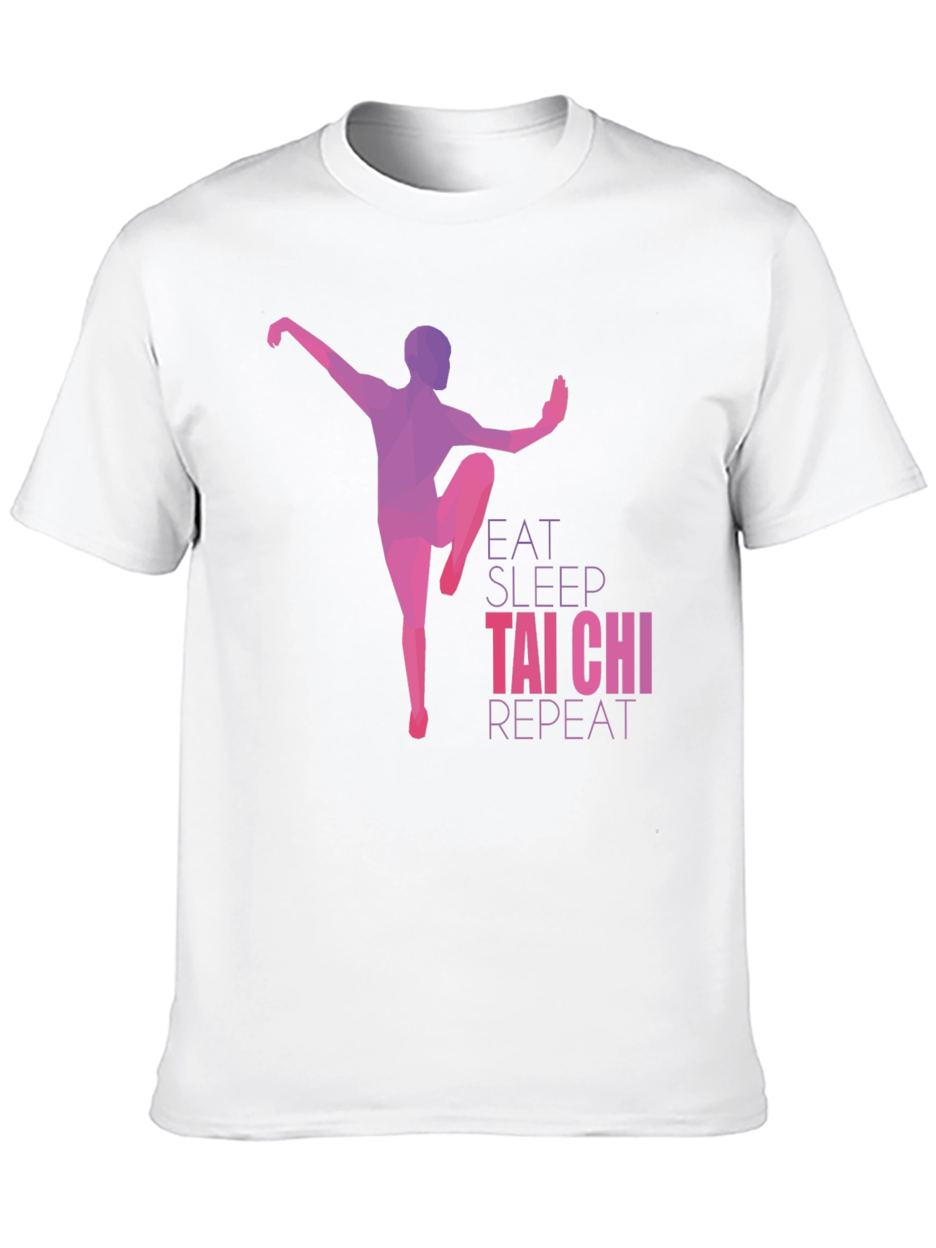Eat Sleep Tai Chi Repeat Black Graphic Tee