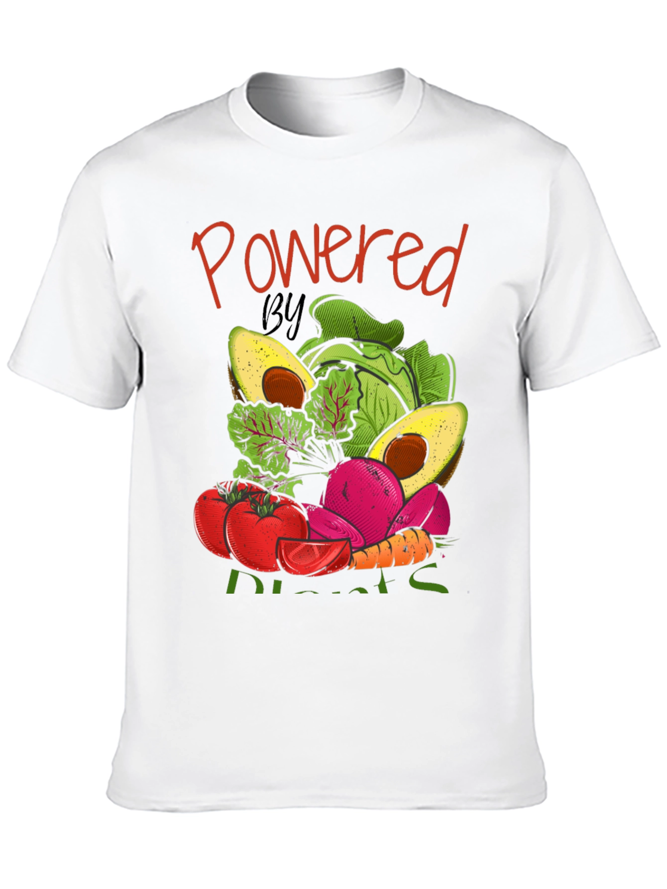 Powered By Plants Graphic T-Shirt Vegan Tee