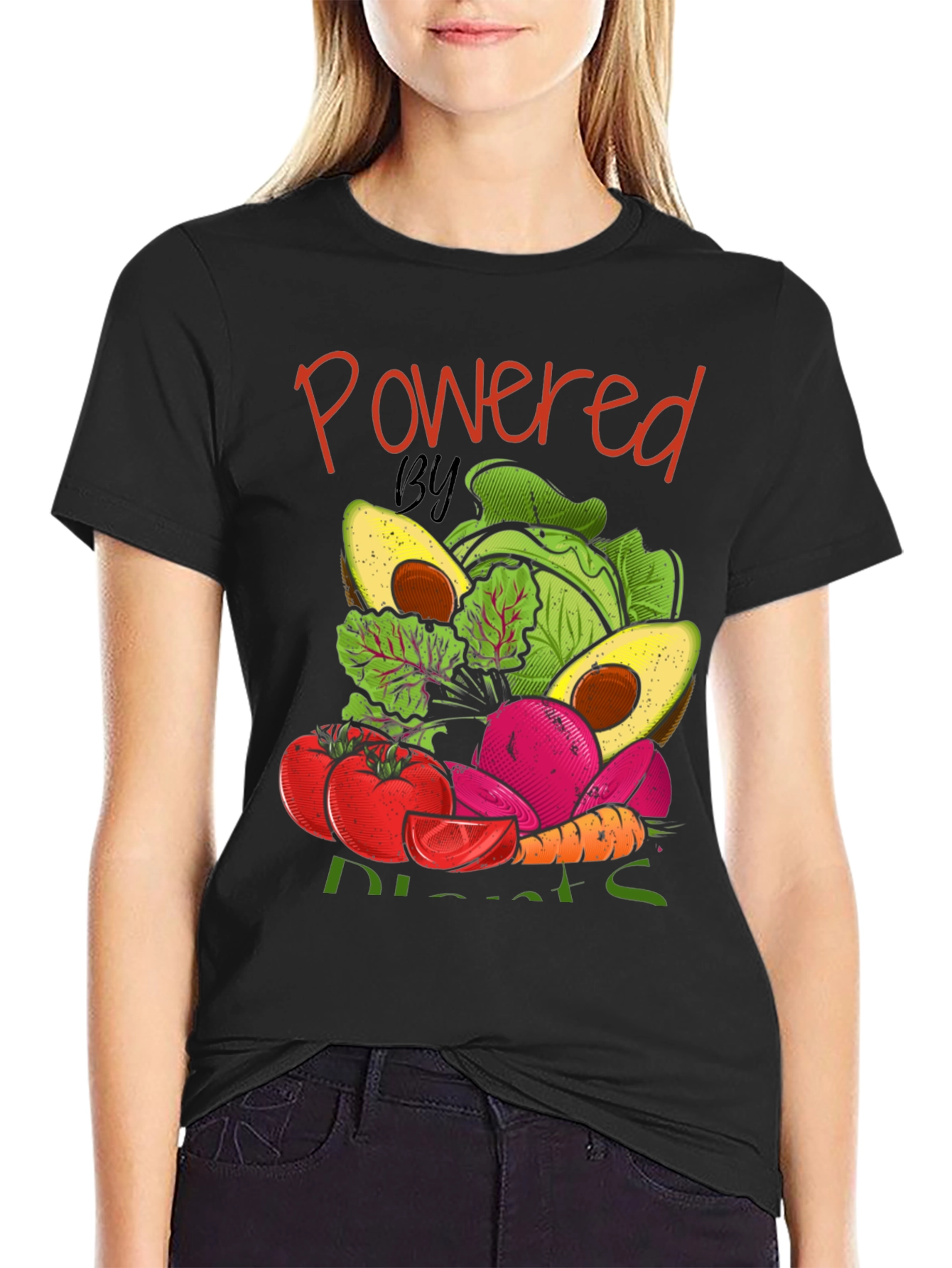 Powered By Plants Graphic T-Shirt Vegan Tee