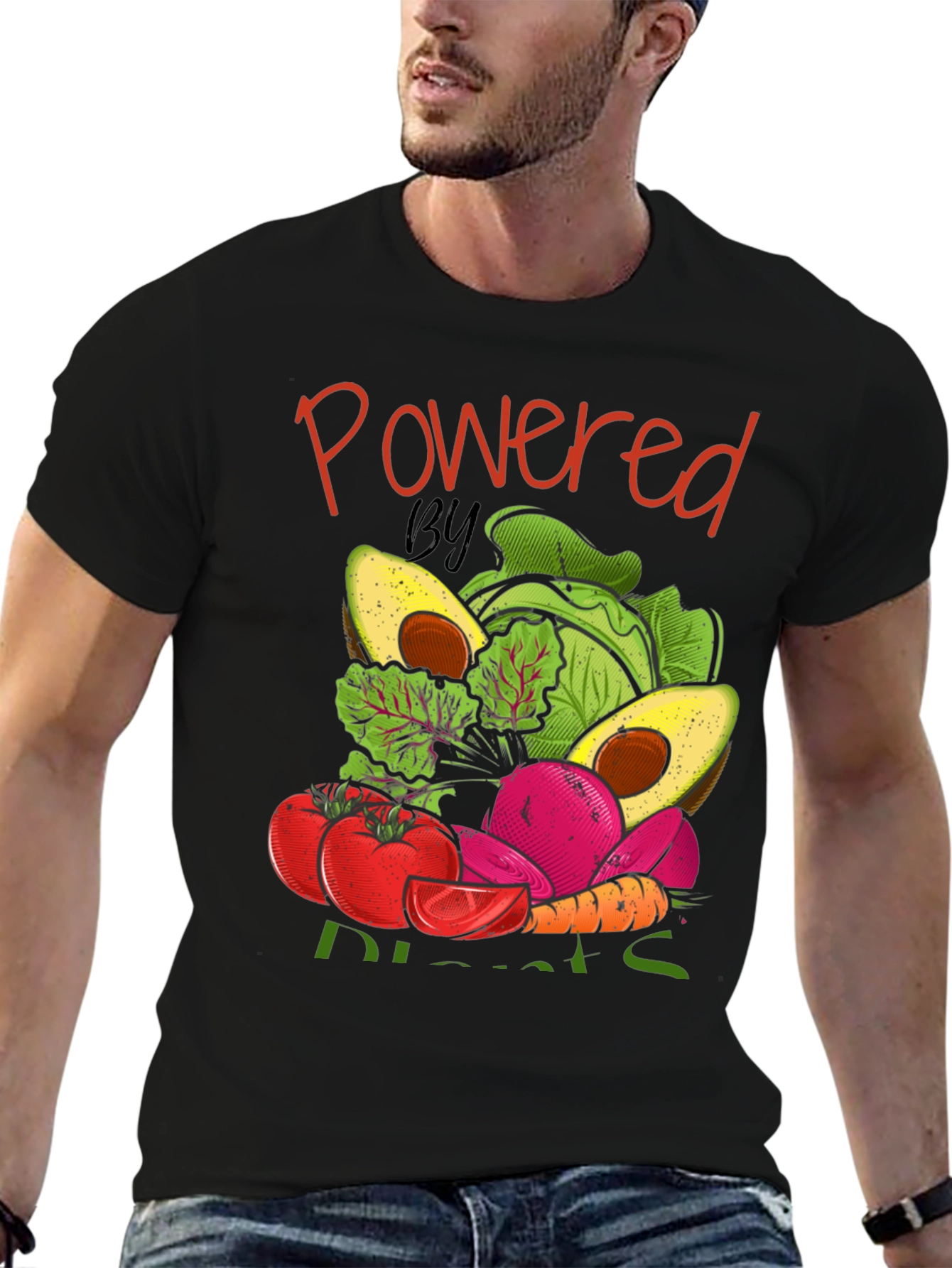 Powered By Plants Graphic T-Shirt Vegan Tee