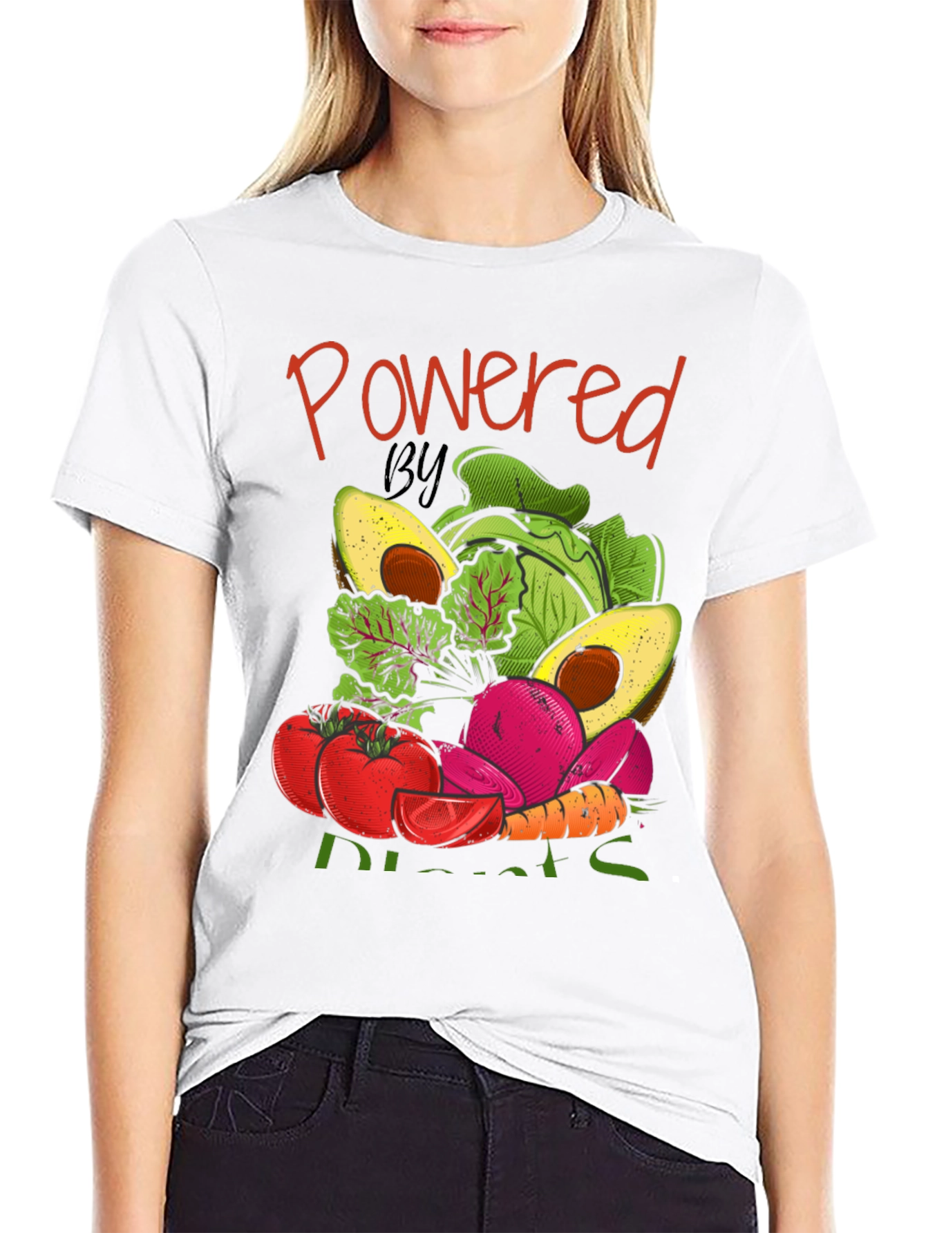 Powered By Plants Graphic T-Shirt Vegan Tee