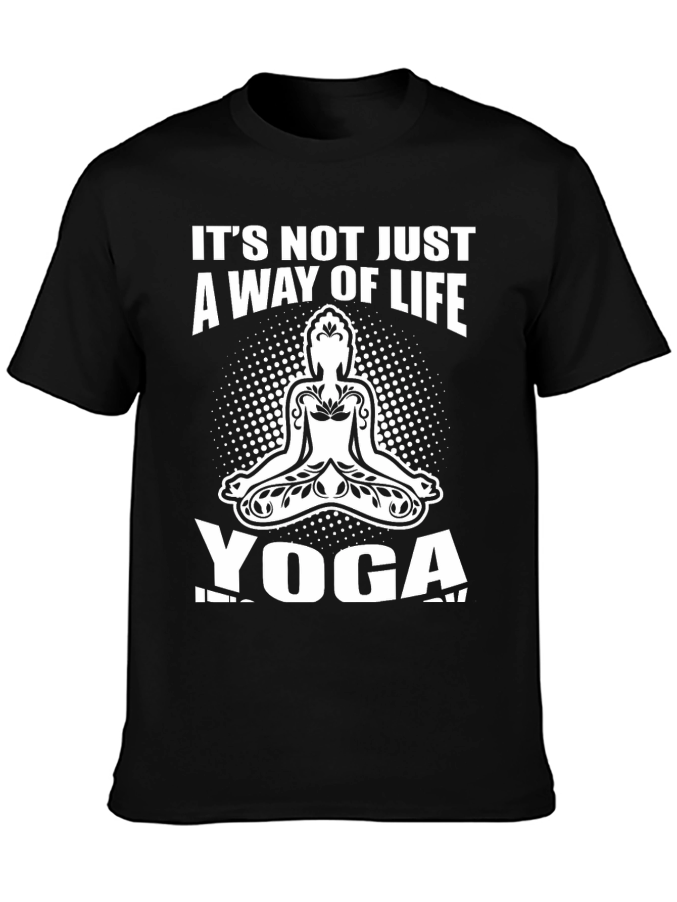 Yoga Way of Life Black Graphic T-Shirt