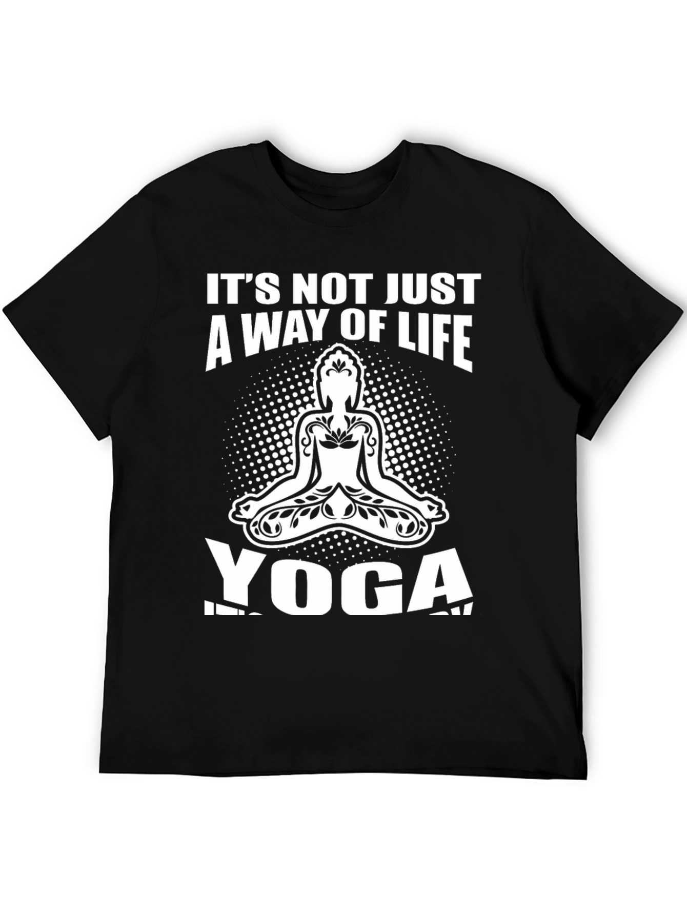 Yoga Way of Life Black Graphic T-Shirt