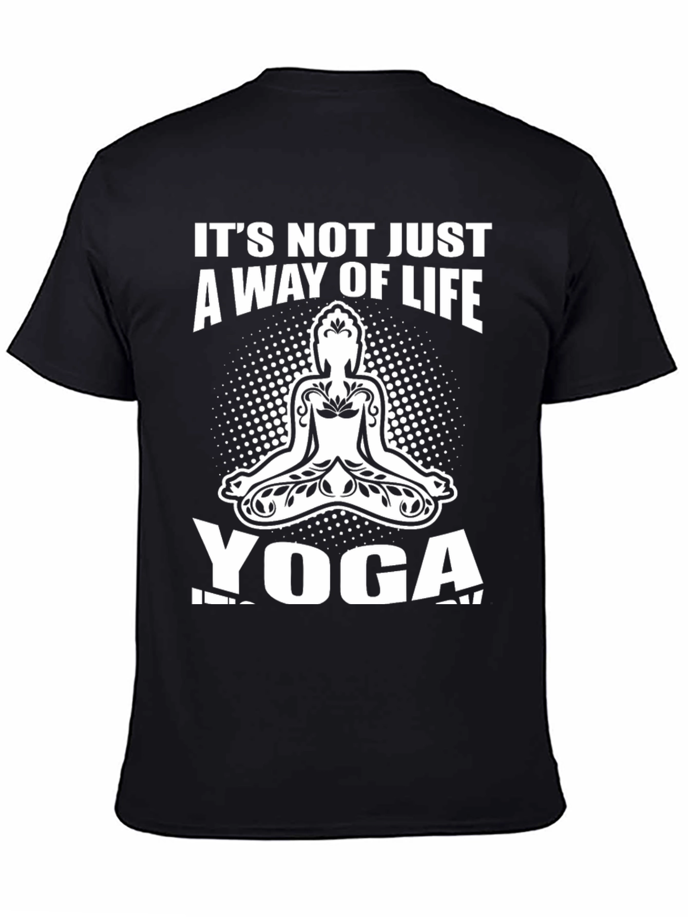Yoga Way of Life Black Graphic T-Shirt
