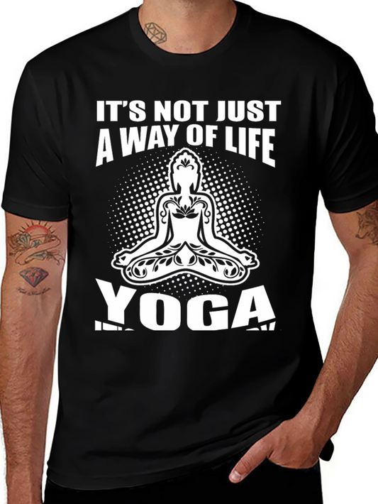 Yoga Way of Life Black Graphic T-Shirt